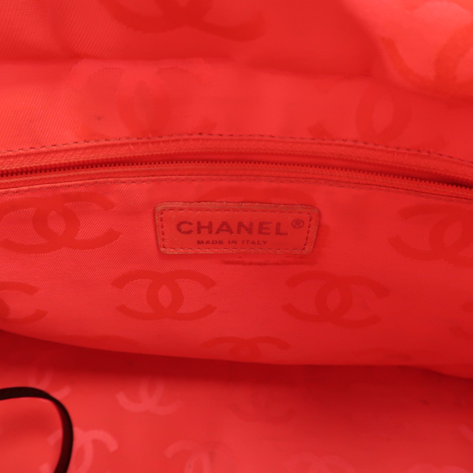CHANEL 牛皮皮革Cambon Tote Bag銀扣手挽袋
