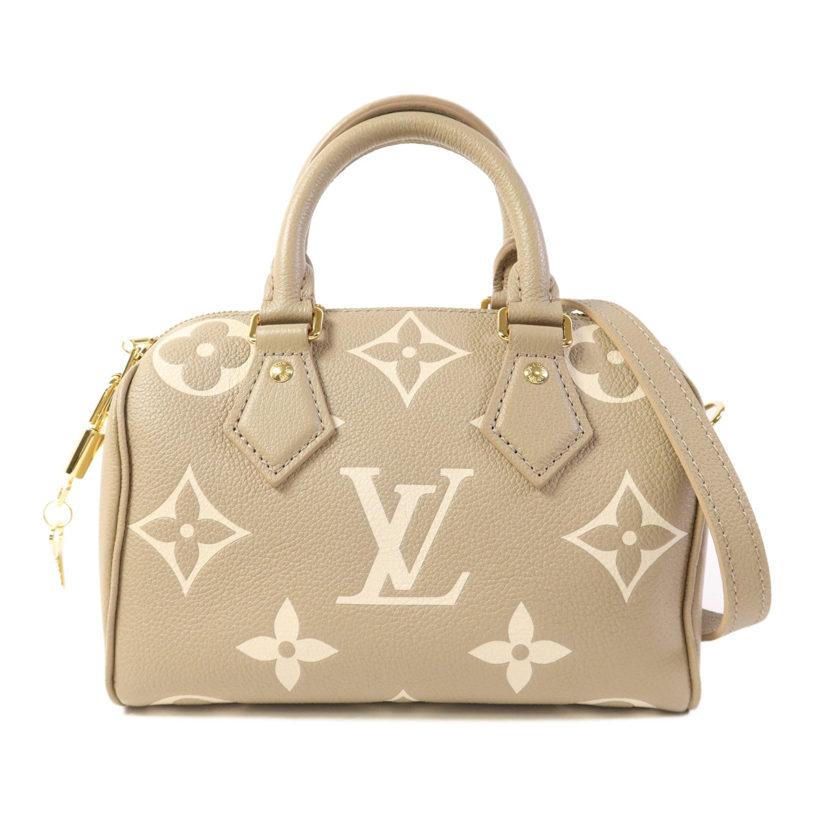 LOUIS VUITTON Monogram Empreinte Speedy Bandouliere 20金扣手挽肩背兩用袋