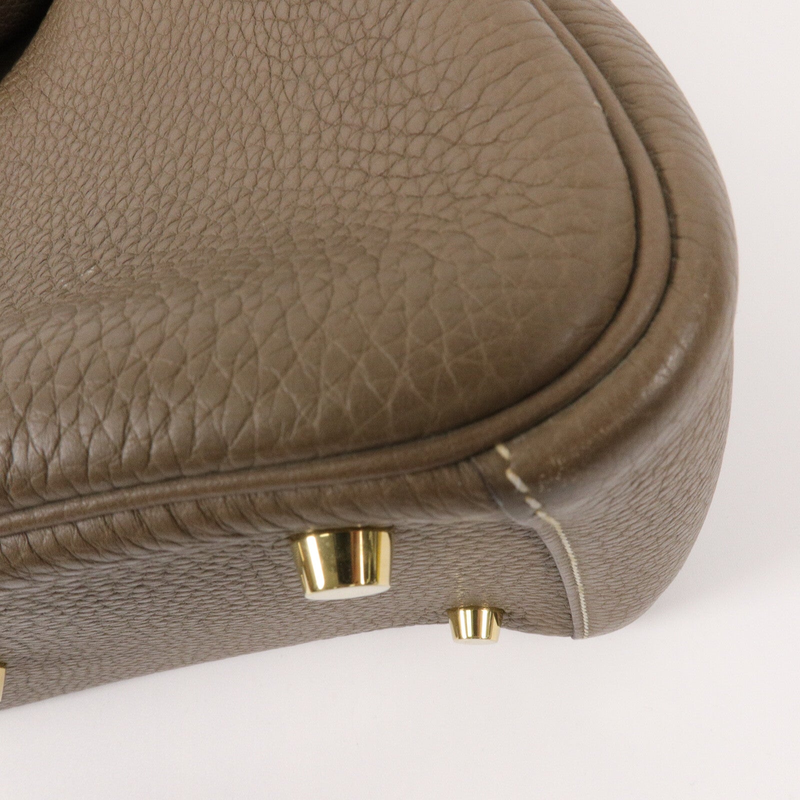 HERMES Clemence皮革Lindy 26手挽肩背兩用袋Etoupe