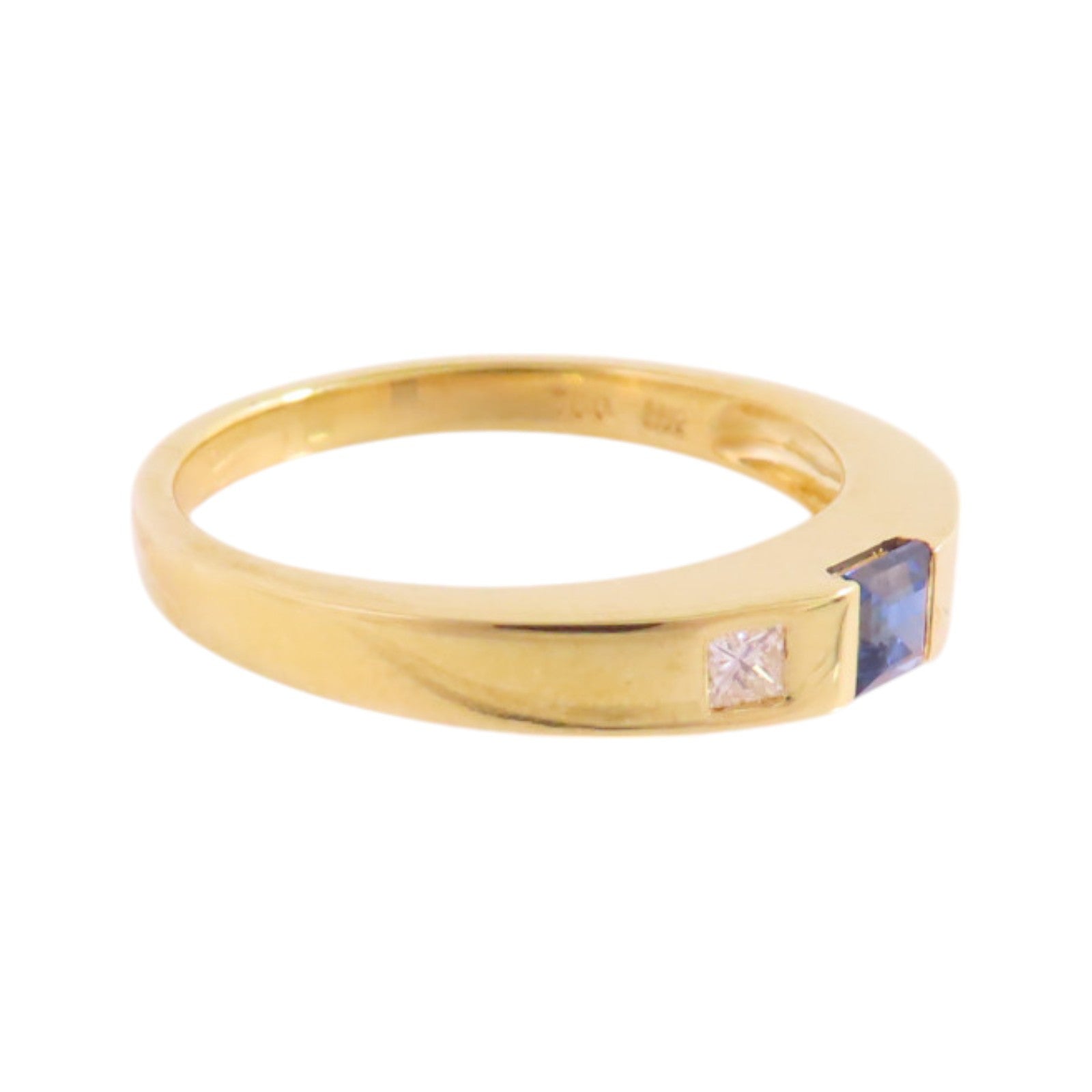 JEWELRY 18K玫瑰金/藍寶石/鑽石Sapphire Diamond Ring戒指US#5.75