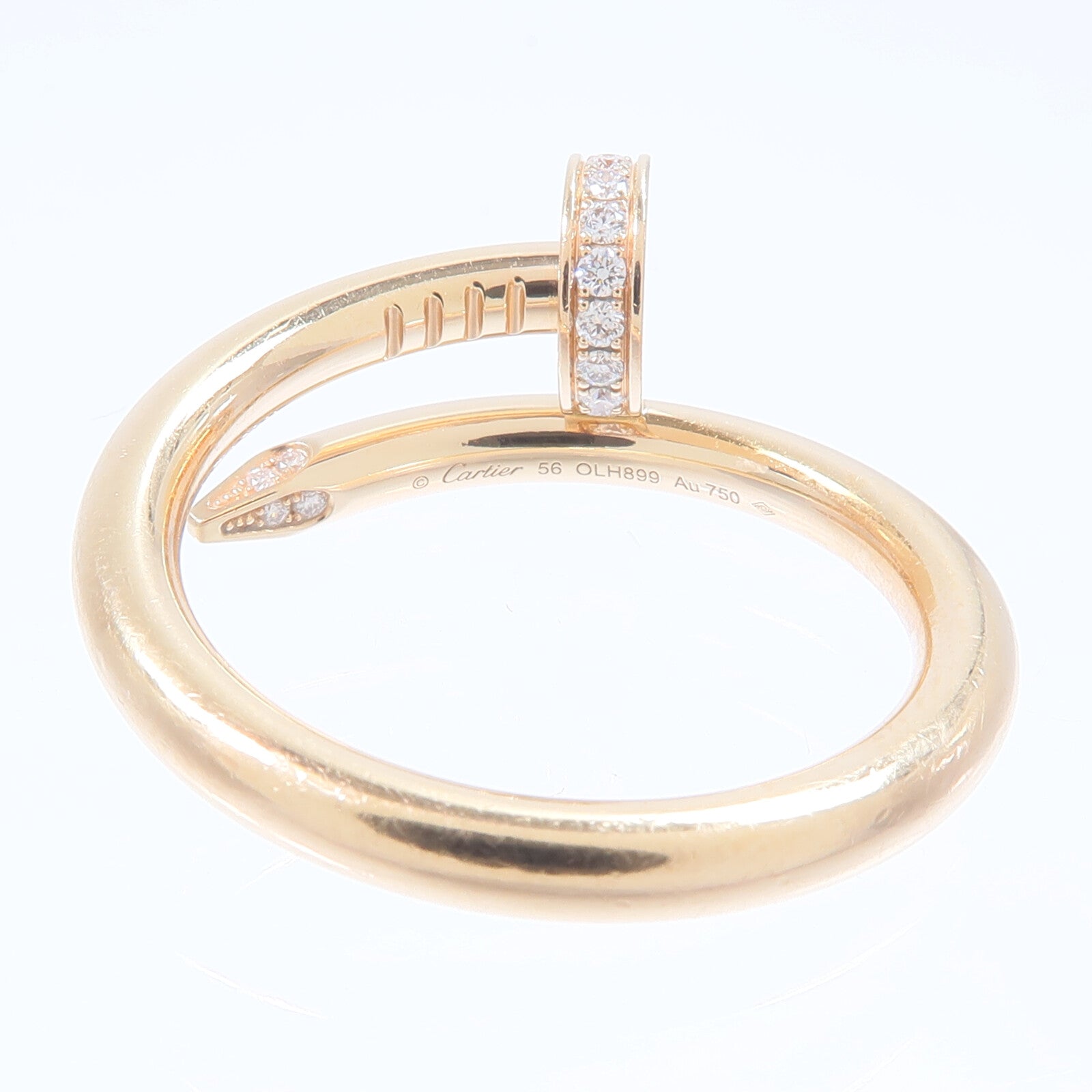 CARTIER 18K玫瑰金Juste Un Clou Classic Design Diamond鑽石戒指