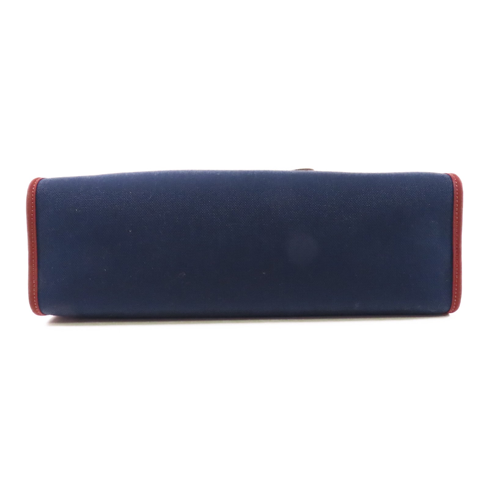 HERMES 帆布Herbag銀扣手挽肩背兩用袋76 Bleu Indigo