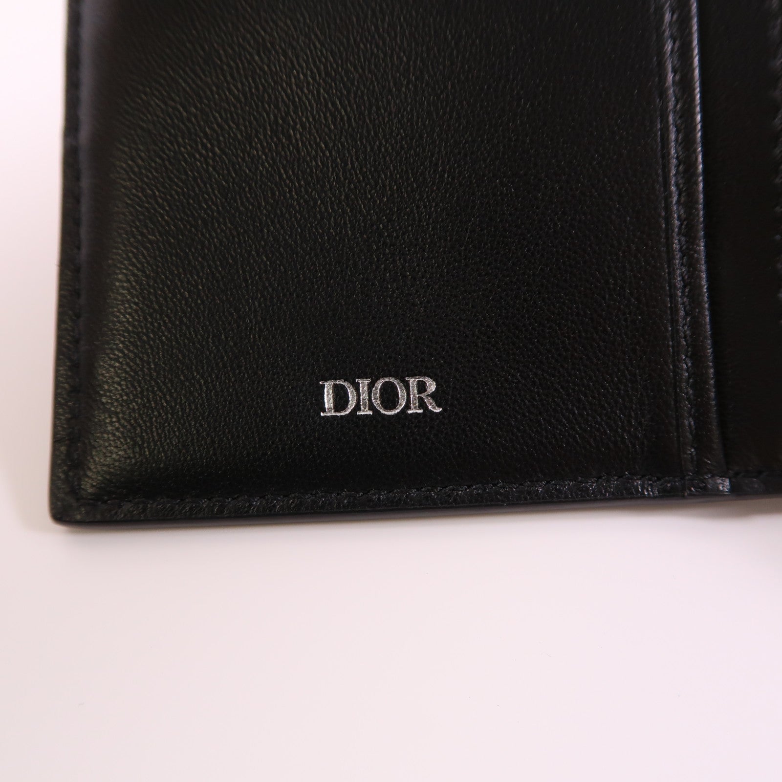 Dior 【激減優惠】塗層帆布Fold Wallet銀扣長錢包黑色