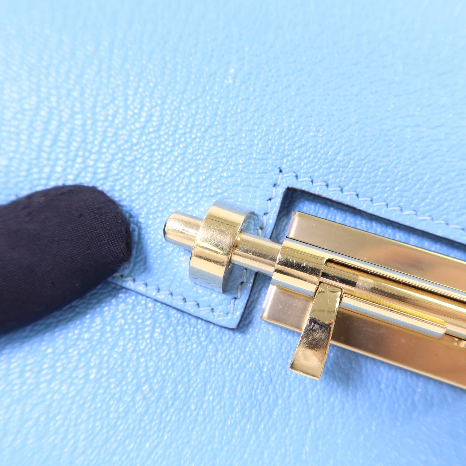 HERMES Chevre皮革Verrou Mini金扣鏈帶肩背袋