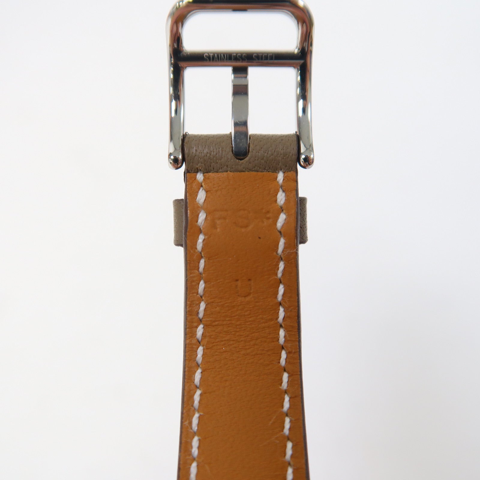 HERMES Nantucketn Dual Time不鏽鋼手錶石英機芯白色