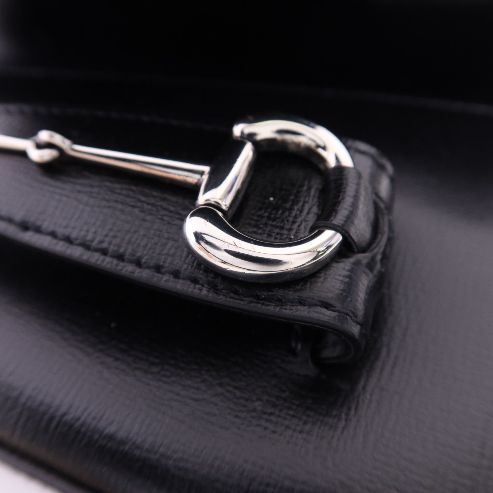 GUCCI 牛皮皮革Horsebit 1955 Mini Shoulder Bag銀扣肩背袋