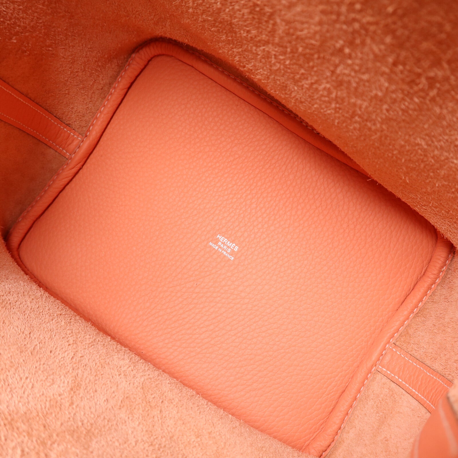 HERMES Clemence皮革Picotin MM手挽袋Crevette