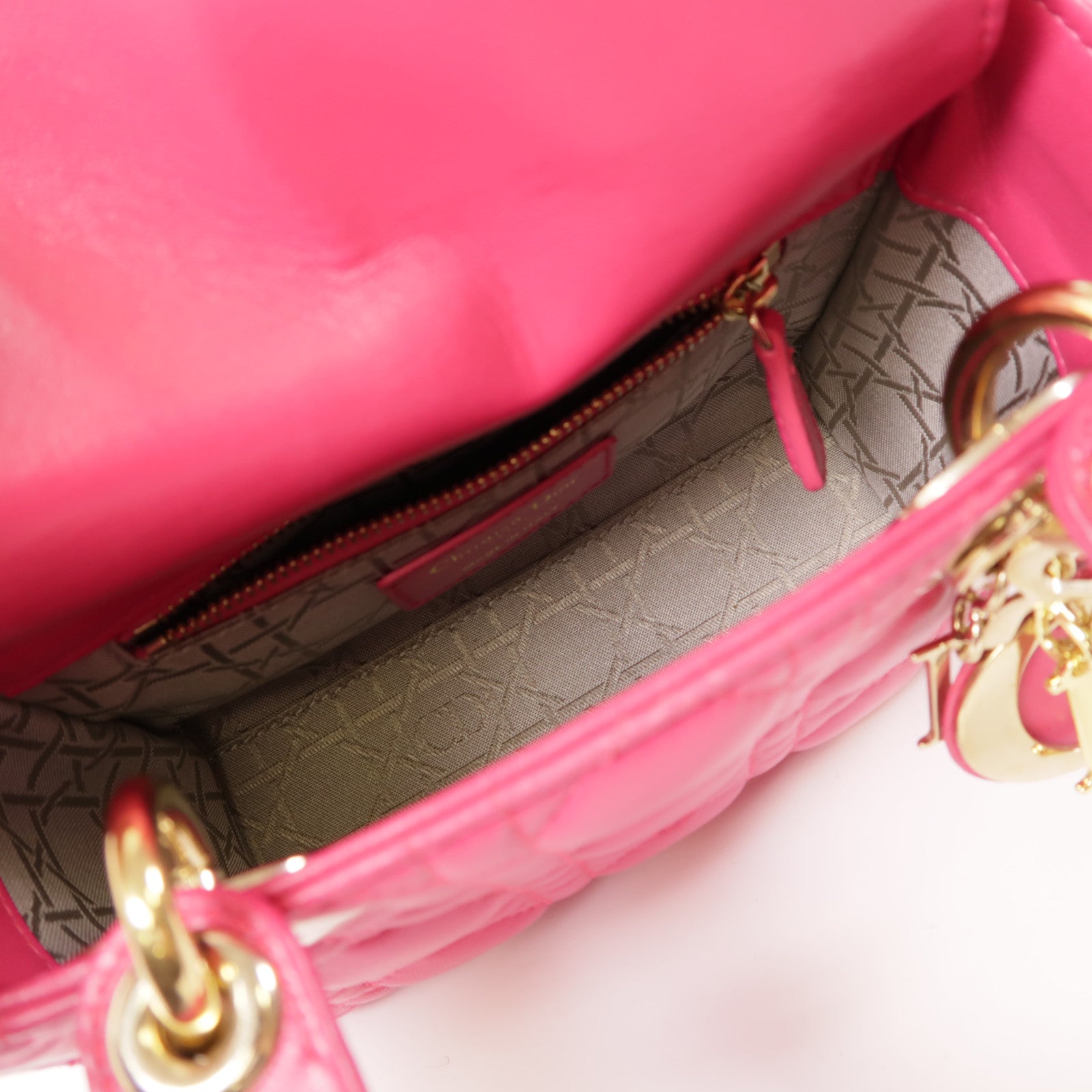 Dior 羊皮皮革Lady Dior Mini金扣肩背袋– Brand Off Hong Kong