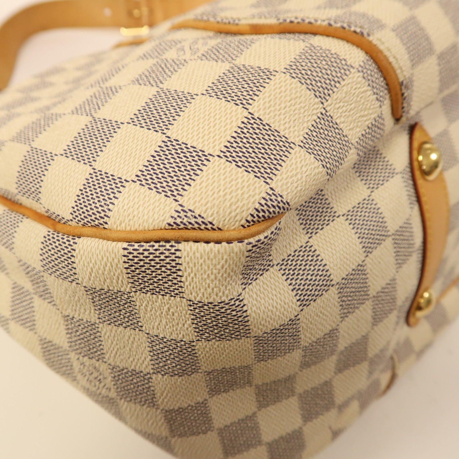 LOUIS VUITTON【激減優惠】 Damier Azur Galliera GM金扣肩背袋白色