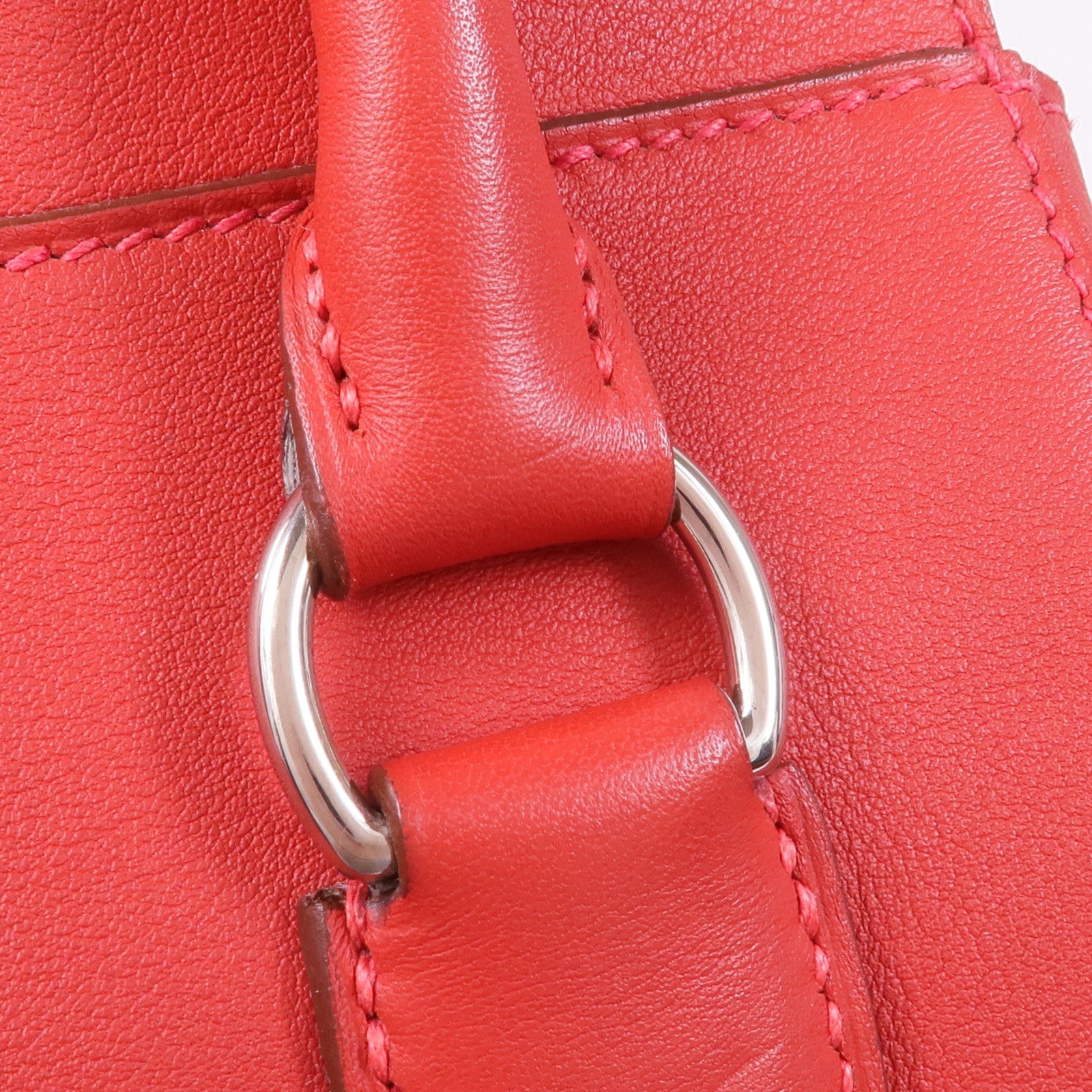 HERMES Swift皮革ToolBox 20銀扣手挽肩背兩用袋Vermillion