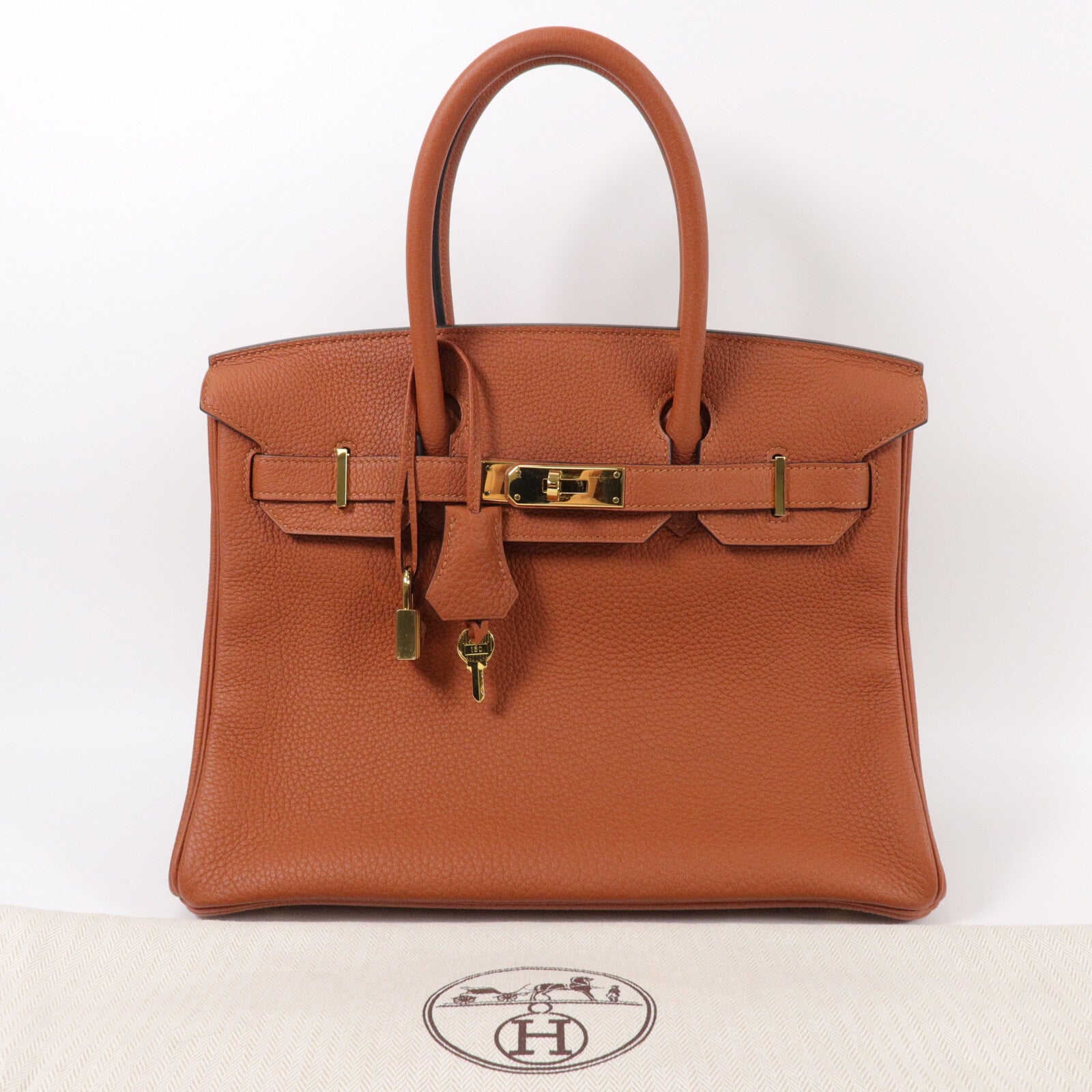 HERMES Togo皮革Birkin 30手挽袋Cuivre