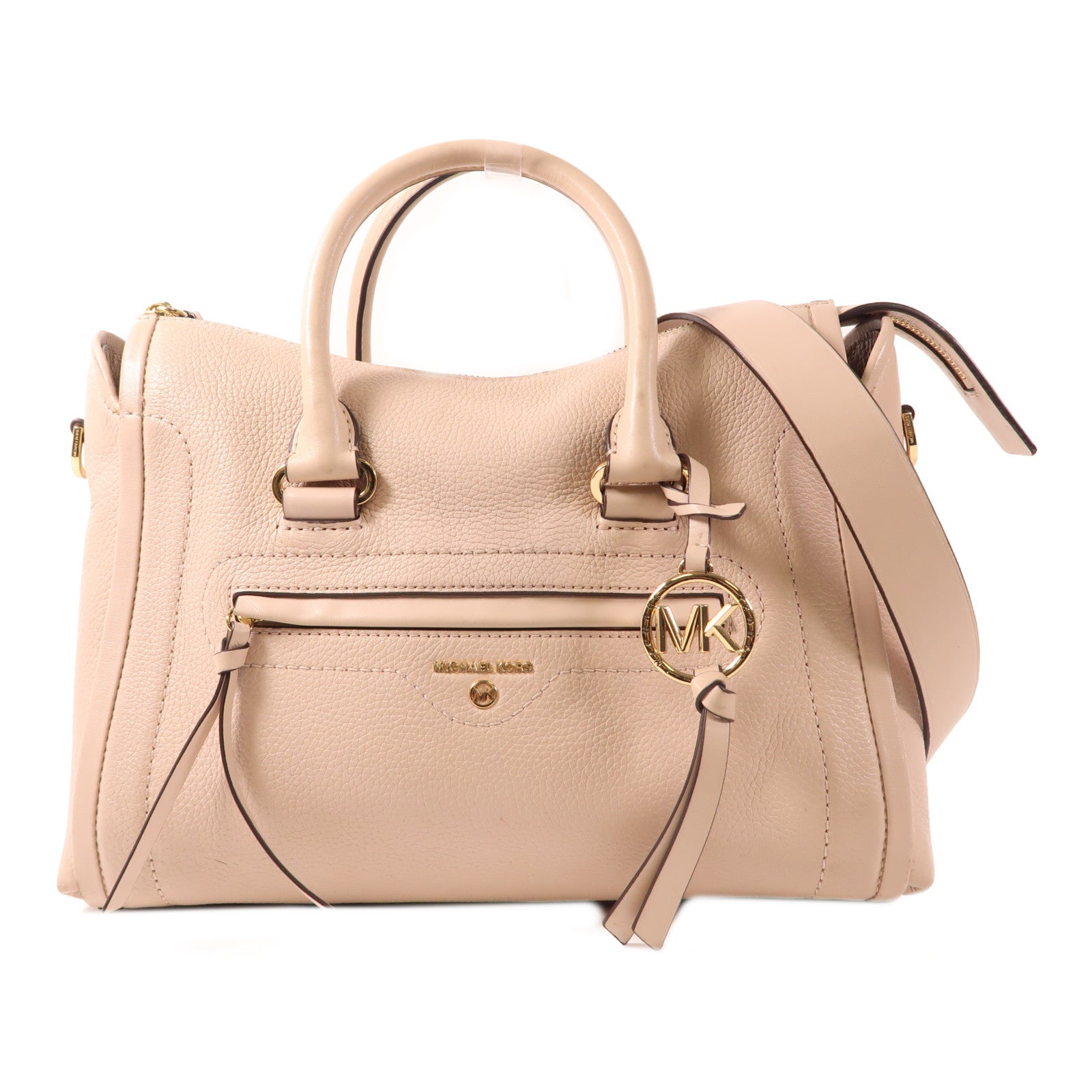 Michael Kors 牛皮皮革Shoulder Bag金扣手挽肩背兩用袋