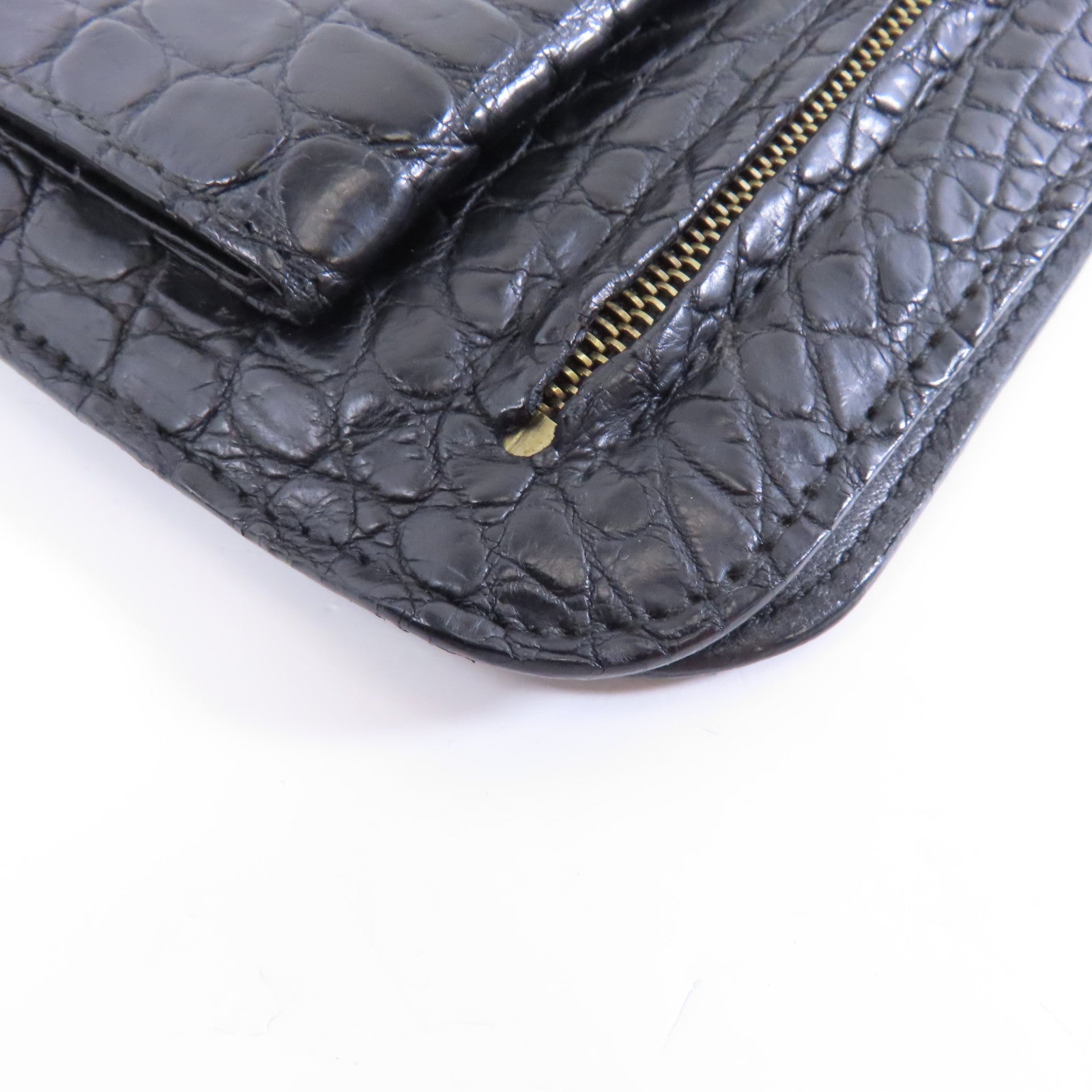 BOTTEGA VENETA 皮革Clutch Bag金扣手拿包黑色
