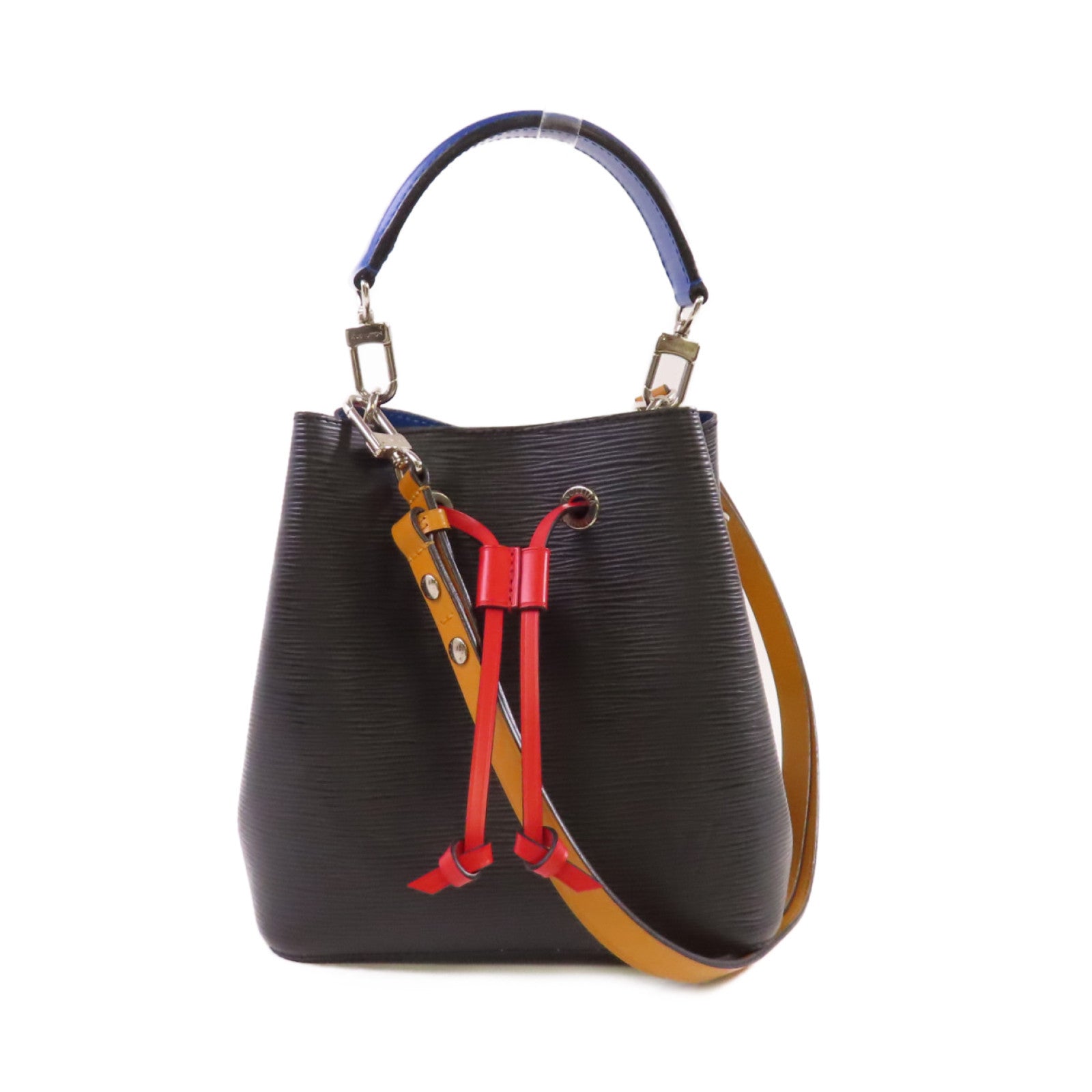 LOUIS VUITTON Epi NoeNeo BB 2Way Shoulder Bag銀扣手挽肩背兩用袋黑色