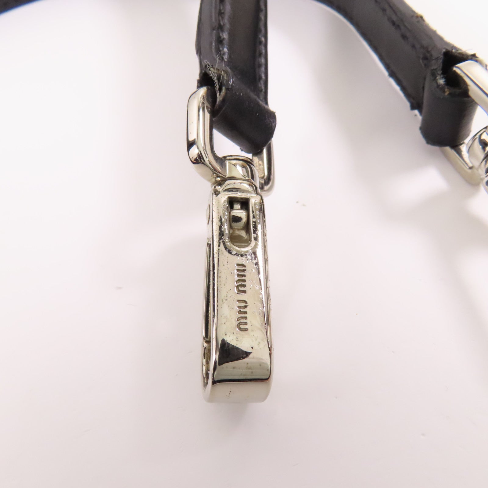 Miu Miu 皮革Hand Bag銀扣手挽肩背兩用袋