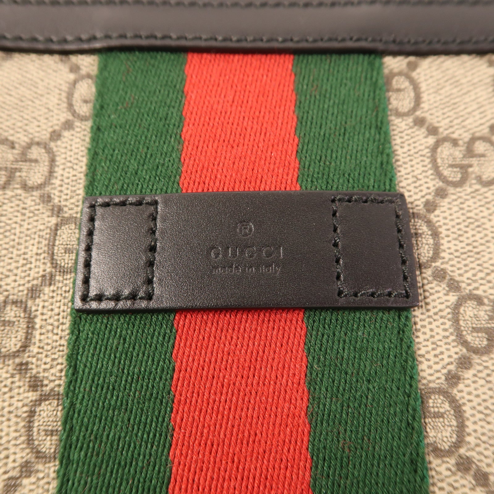 GUCCI GG SHW GG Supreme Shoulder Bag Coated Canvas Brown