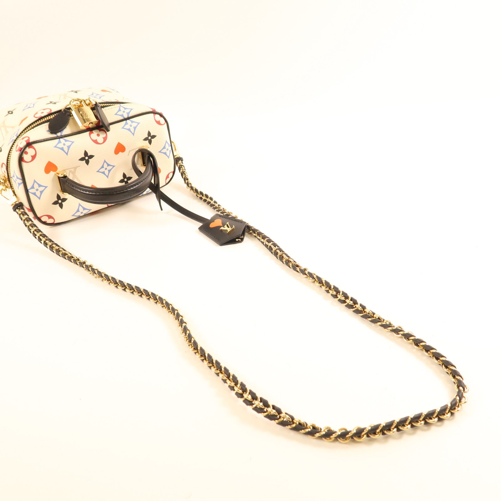 LOUIS VUITTON Monogram Game On Vanity PM金扣鏈帶手挽肩背兩用袋