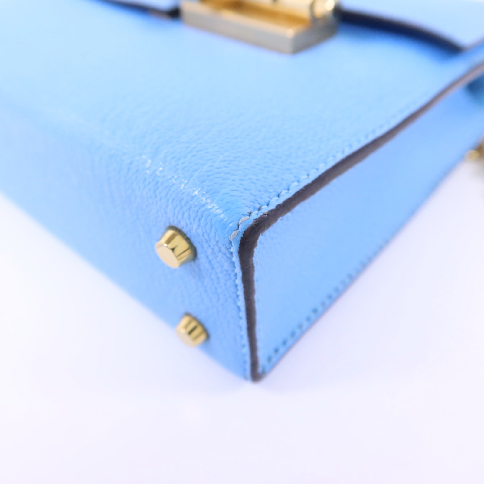 HERMES Chevre皮革Verrou Mini金扣鏈帶肩背袋