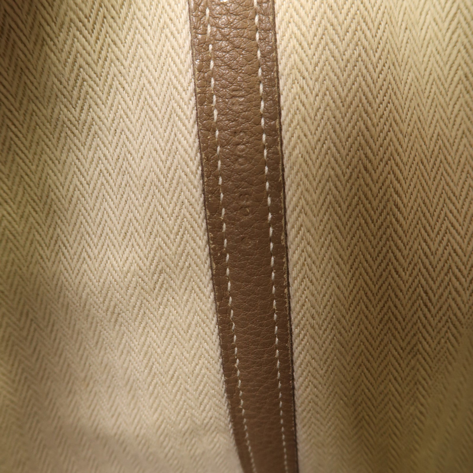 HERMES Negonda皮革Garden Party PM銀扣手挽袋Etoupe