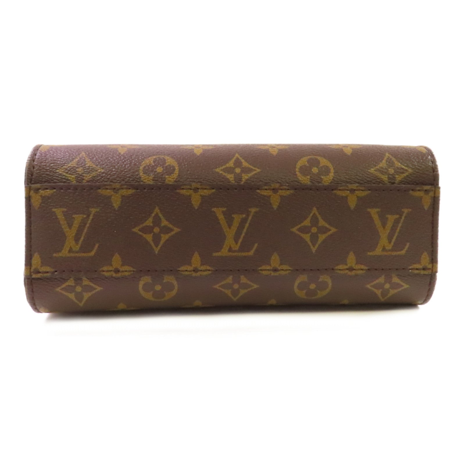 LOUIS VUITTON Monogram Sac Plat BB 2Way Tote Bag金扣手挽肩背兩用袋啡色