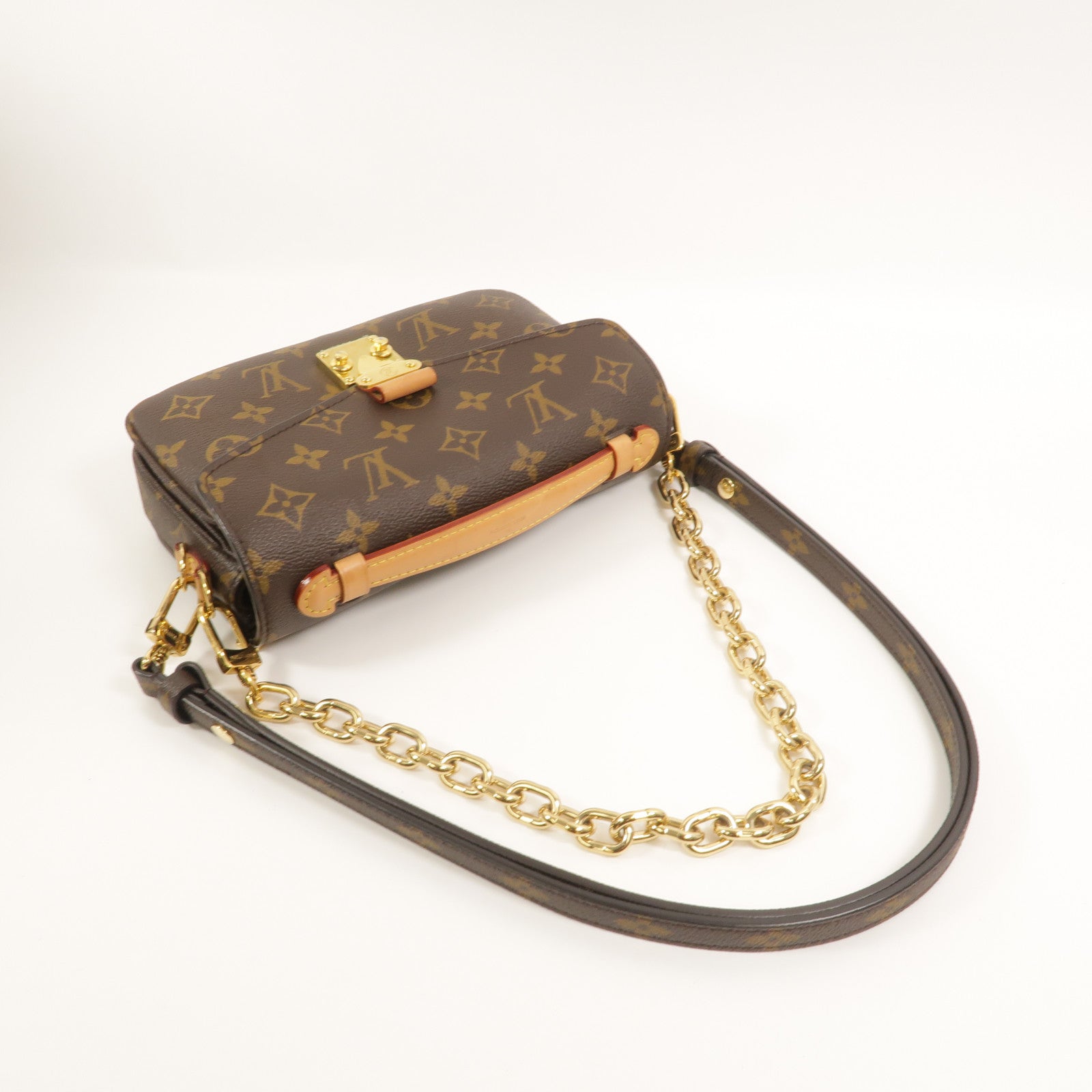 LOUIS VUITTON Monogram Pochette Metis East West金扣手挽肩背兩用袋