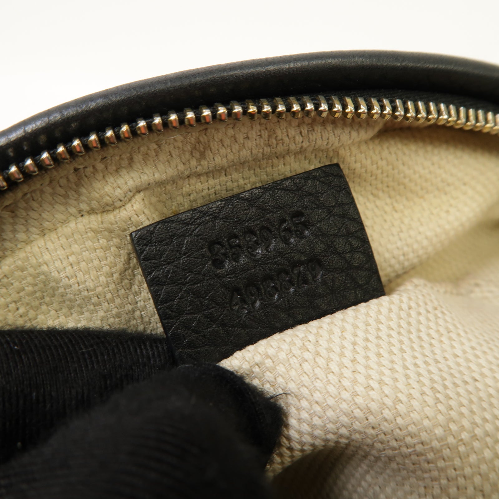 GUCCI 牛皮皮革Soho Mini金扣鏈帶肩背袋黑色