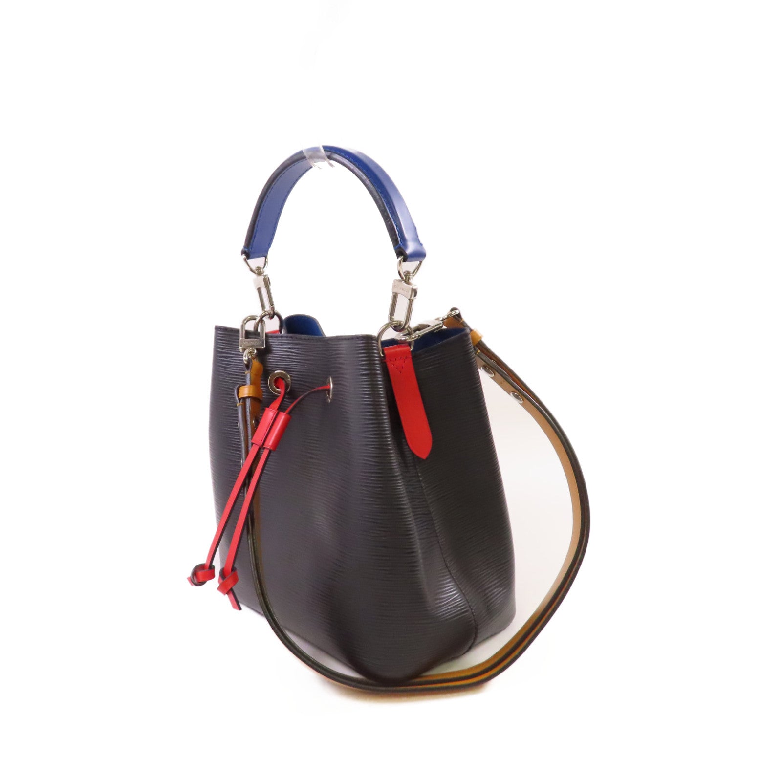 LOUIS VUITTON Epi NoeNeo BB 2Way Shoulder Bag銀扣手挽肩背兩用袋黑色