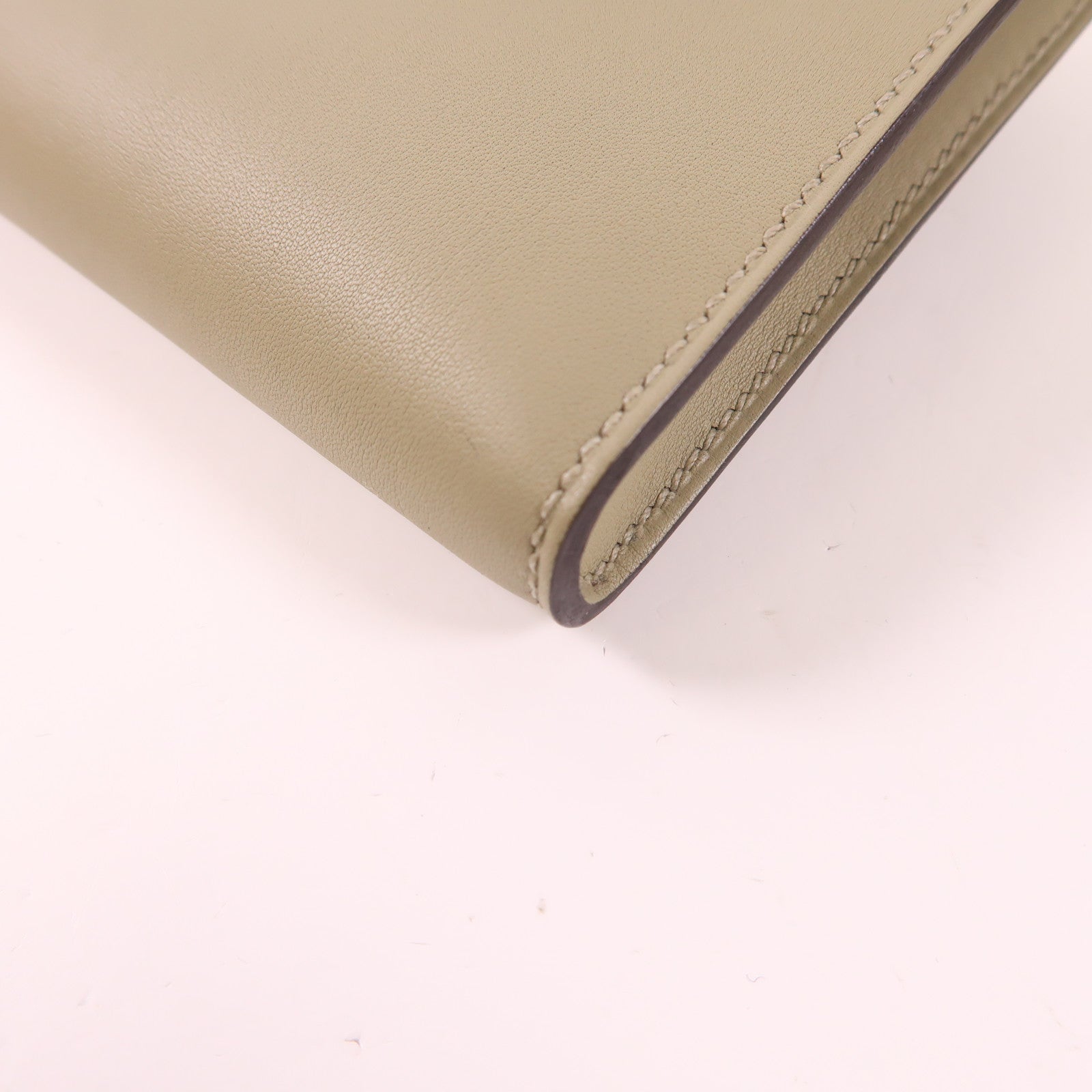 HERMES Swift皮革Kelly Cut銀扣手挽袋Sauge
