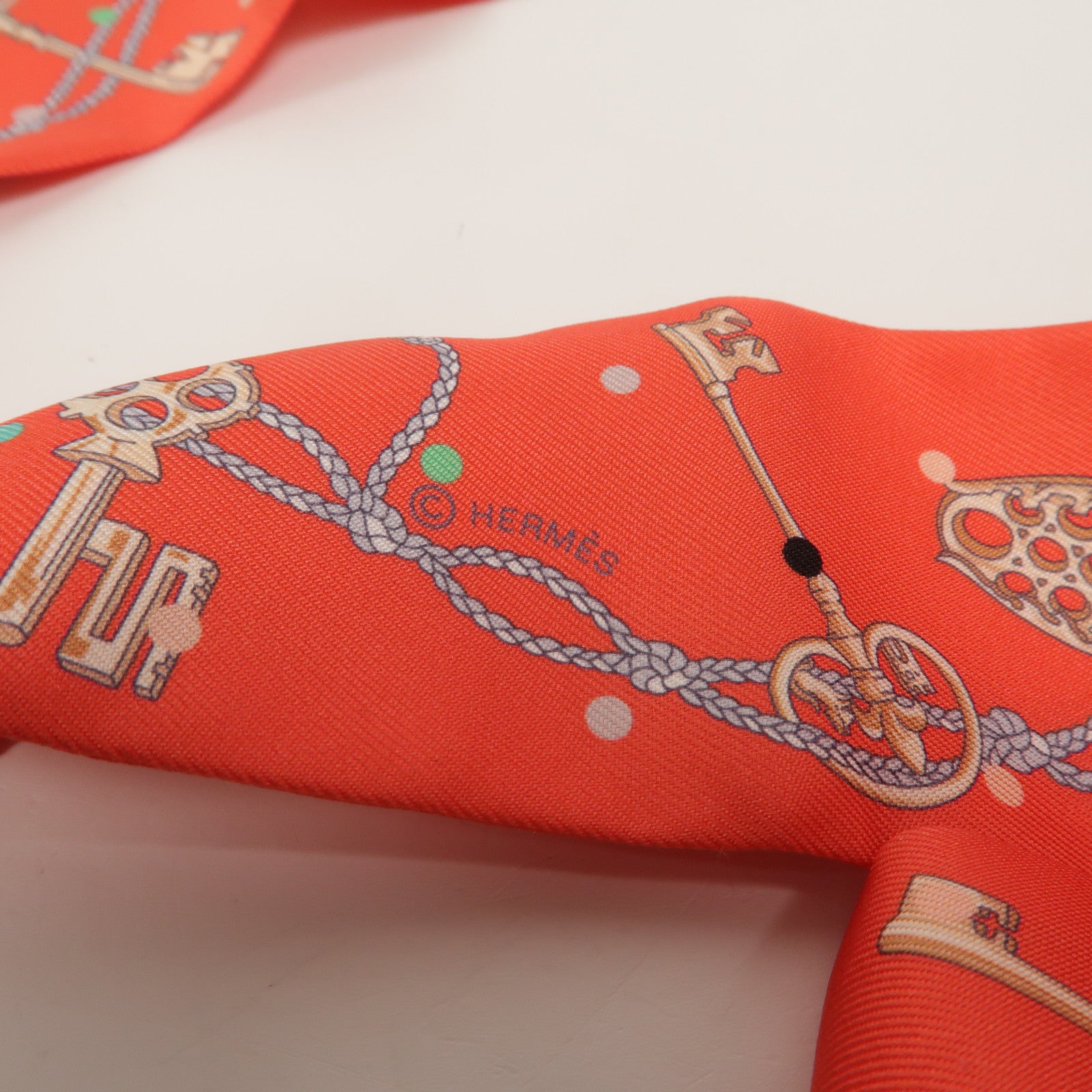 HERMES 【激減優惠】絲質Twilly絲巾