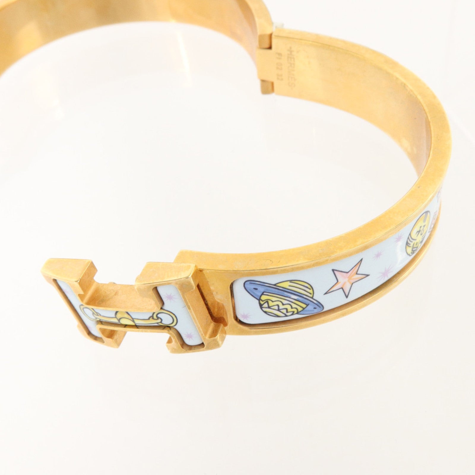 HERMES 金屬/琺瑯Clic H Bracelet金扣手鏈