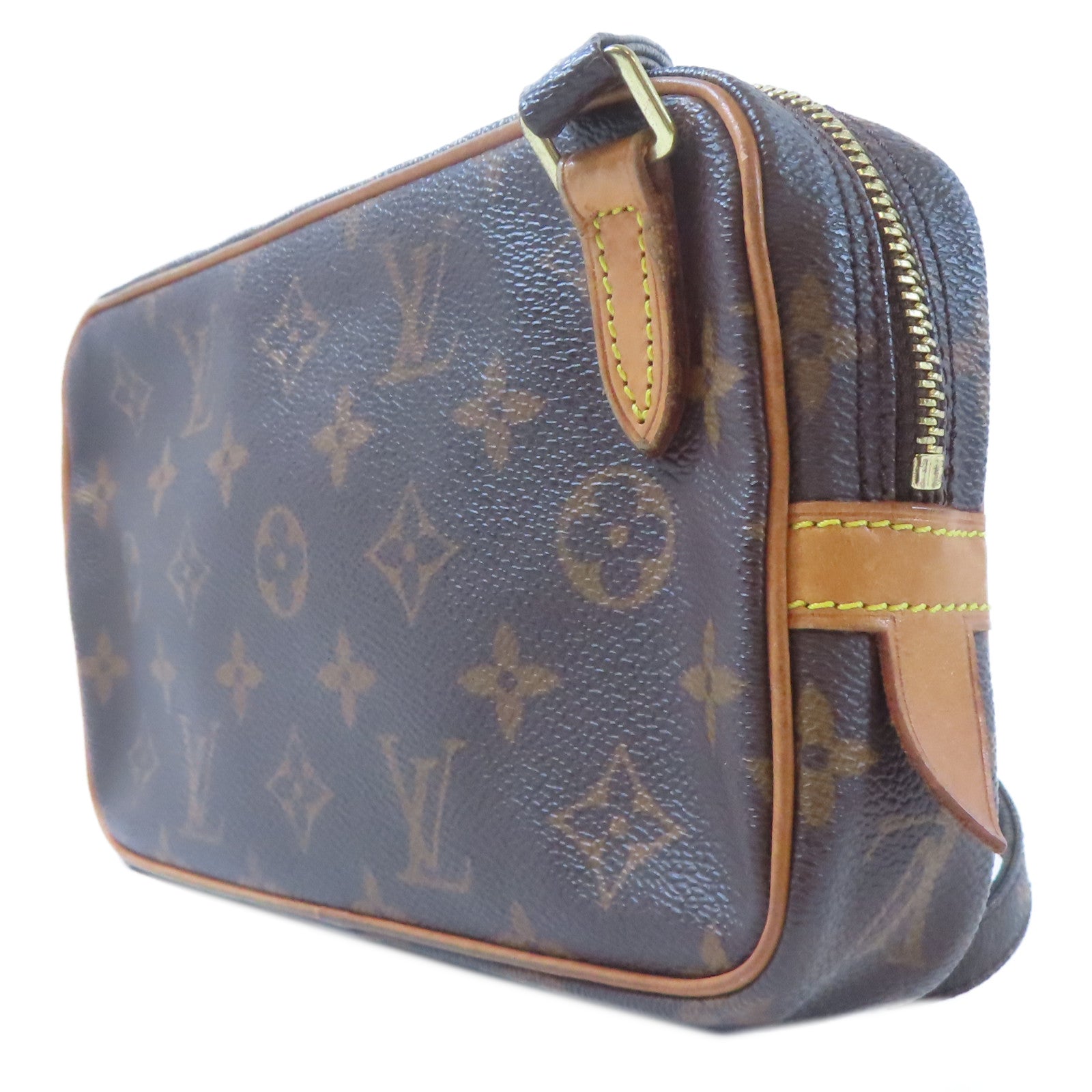 LOUIS VUITTON Monogram Marly Bandouliere金扣肩背袋啡色
