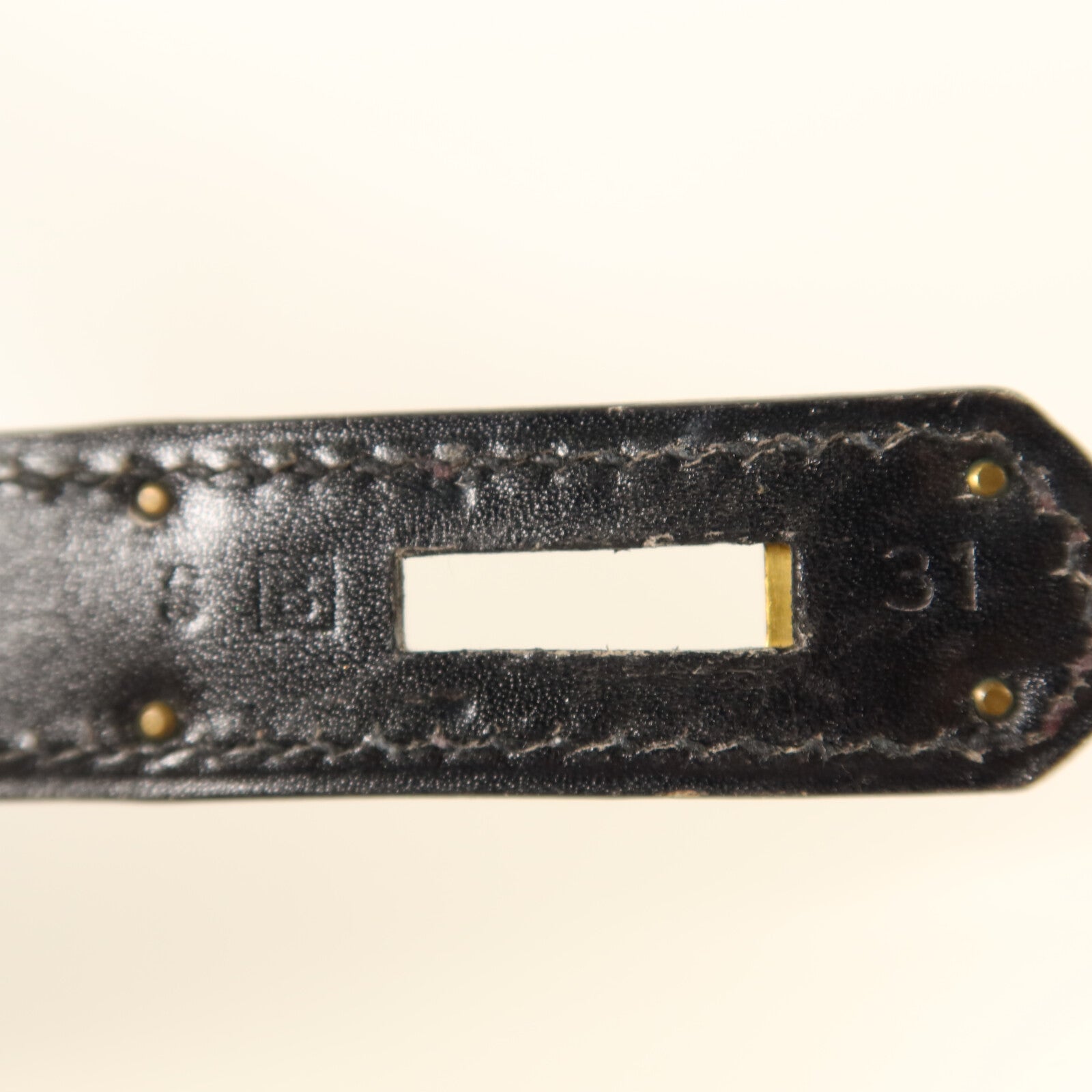 HERMES Box Calf皮革Kelly 32手挽肩背兩用袋Noir
