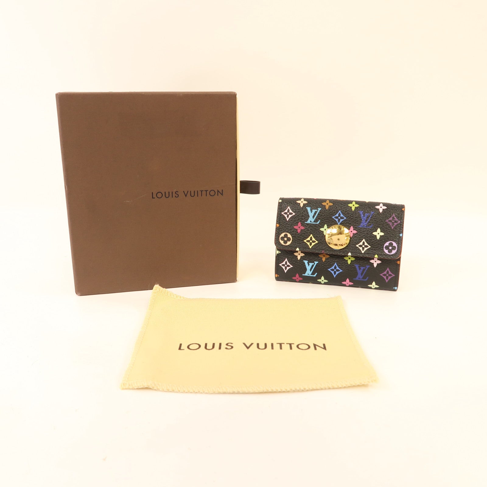 LOUIS VUITTON 【激減優惠】Monogram Multicolore Card Case金扣卡片套黑色