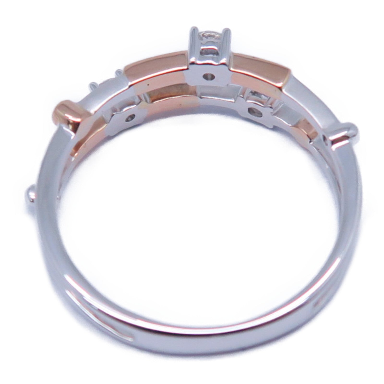 JEWELRY 【激減優惠】18K白金/18K玫瑰金Diamond Ring 0.13ct鑽石戒指US#5.75