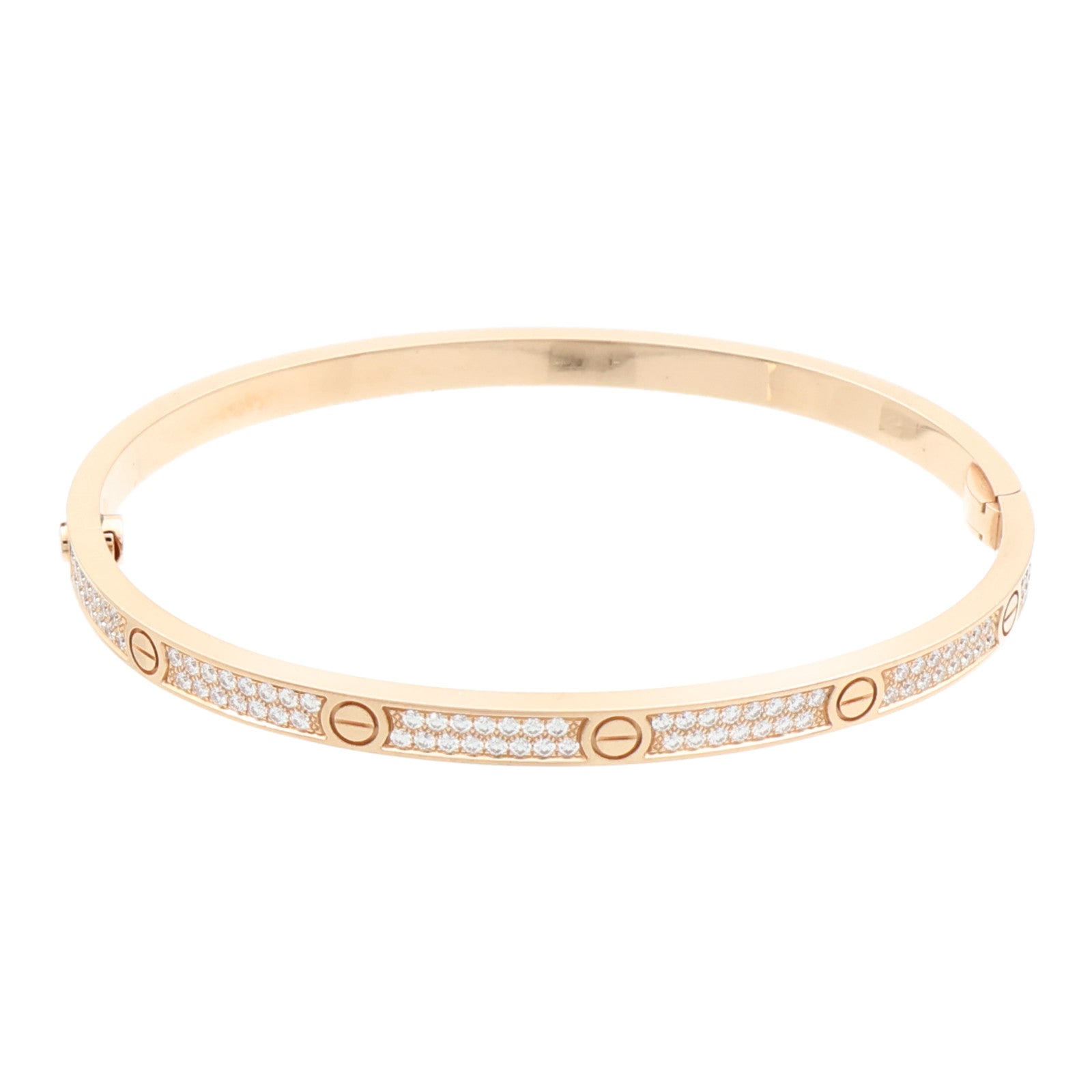 CARTIER 18K玫瑰金Love Bracelet Full Diamond鑽石手鐲Cartier#17