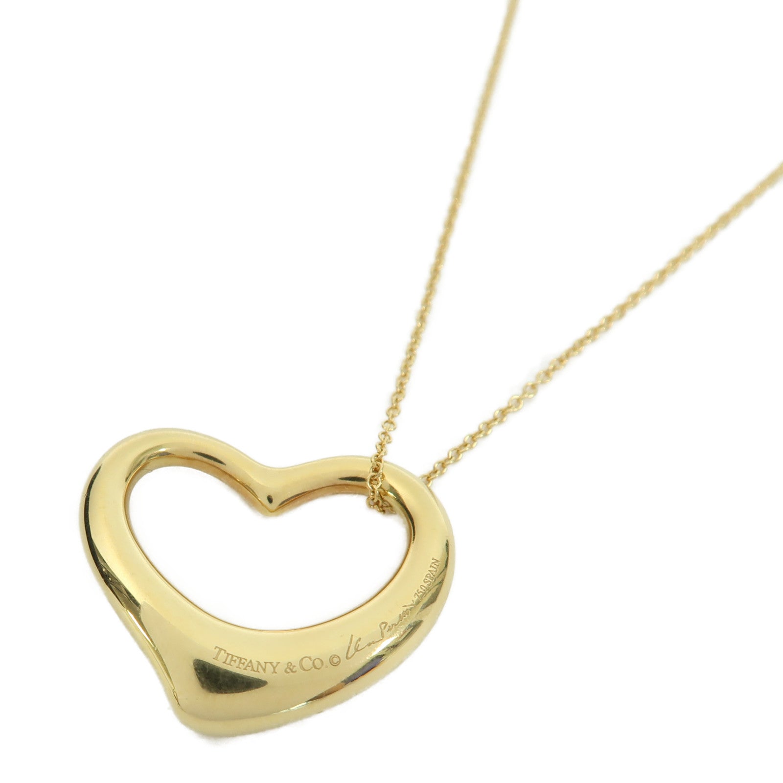 TIFFANY＆CO 【激減優惠】18K黃金Open Heart Necklace項鍊
