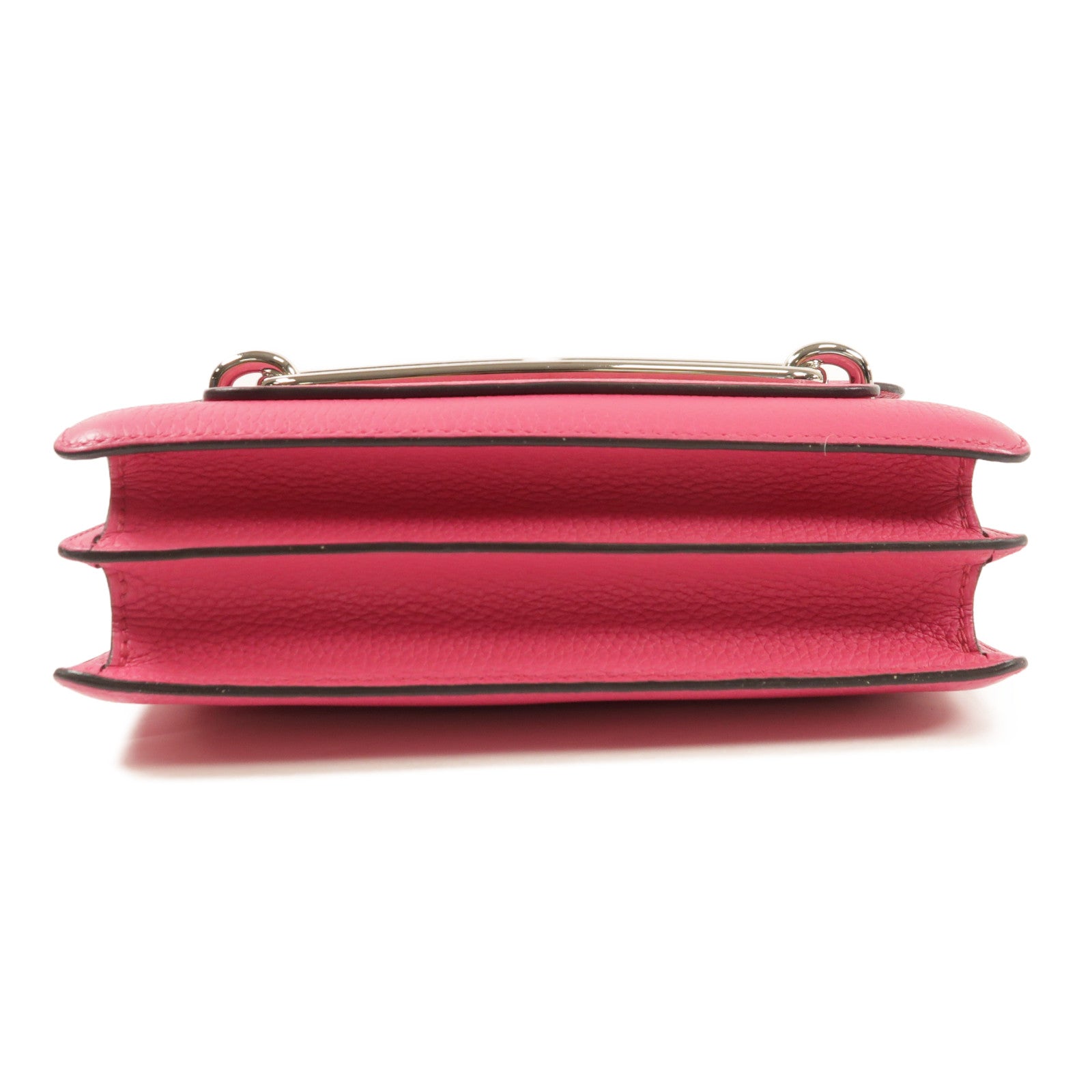 HERMES PHW Roulis 23 Shoulder Bag Clemence Leather Pink