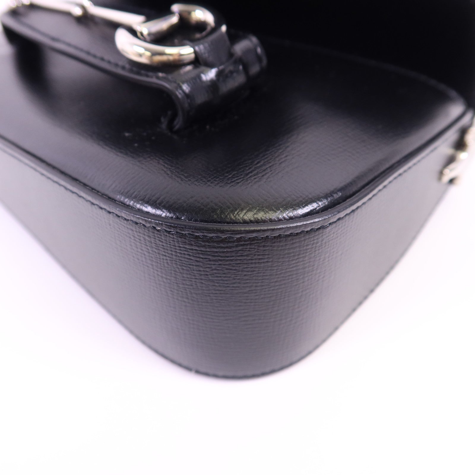 GUCCI 牛皮皮革Horsebit 1955 Mini Shoulder Bag銀扣肩背袋