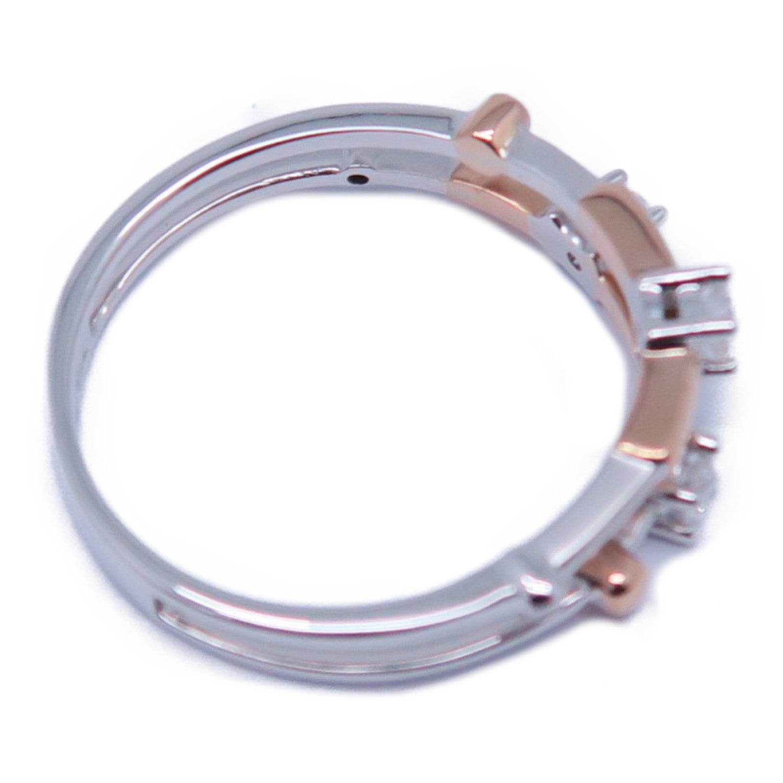 JEWELRY 【激減優惠】18K白金/18K玫瑰金Diamond Ring 0.13ct鑽石戒指US#5.75