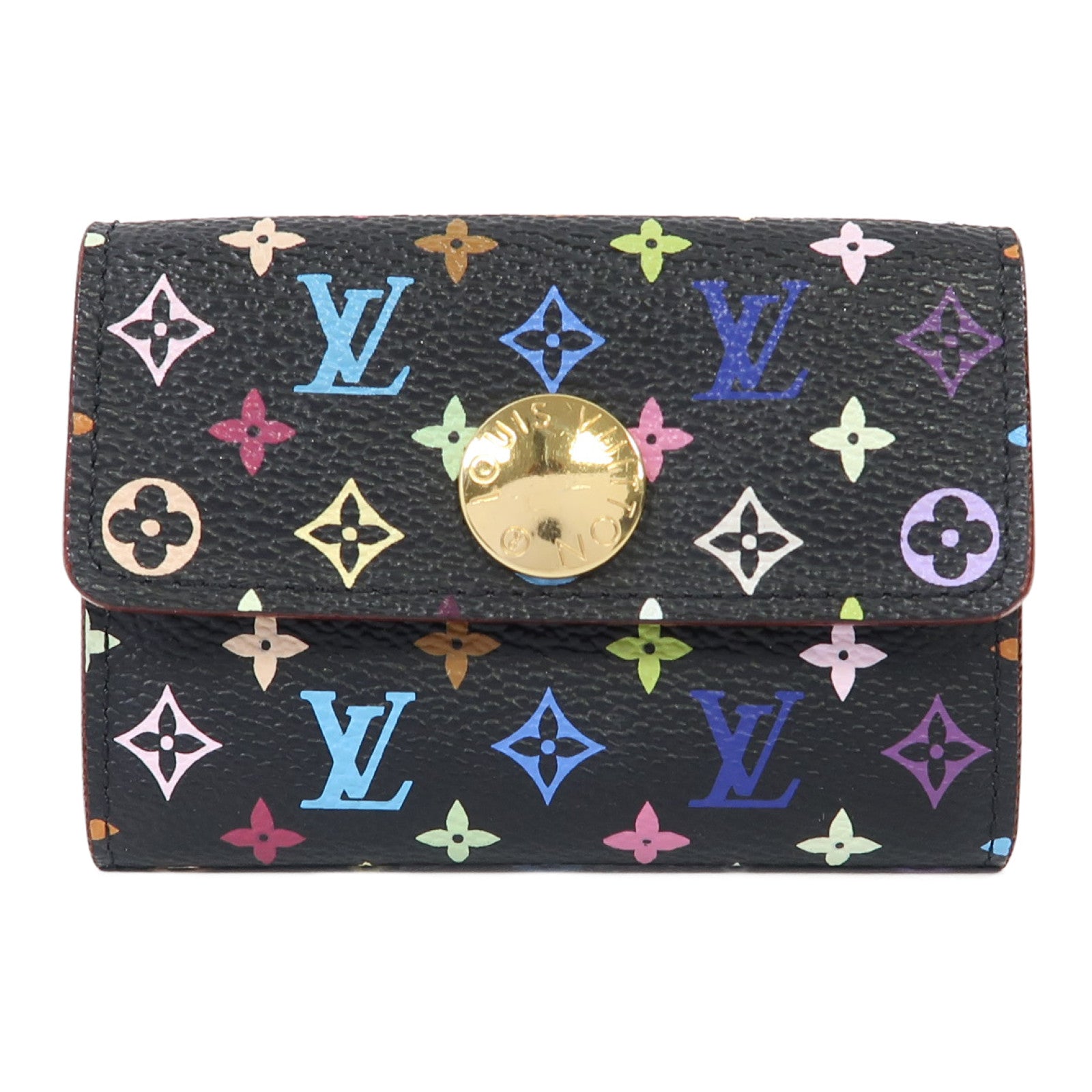 LOUIS VUITTON 【激減優惠】Monogram Multicolore Card Case金扣卡片套黑色