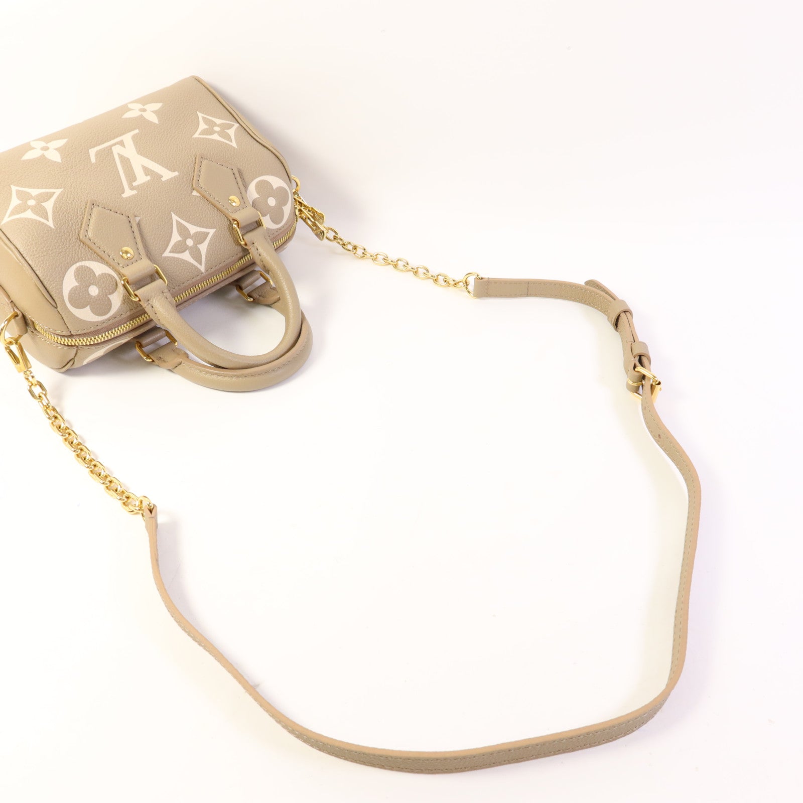 LOUIS VUITTON Monogram Empreinte Speedy Bandouliere 20金扣手挽肩背兩用袋