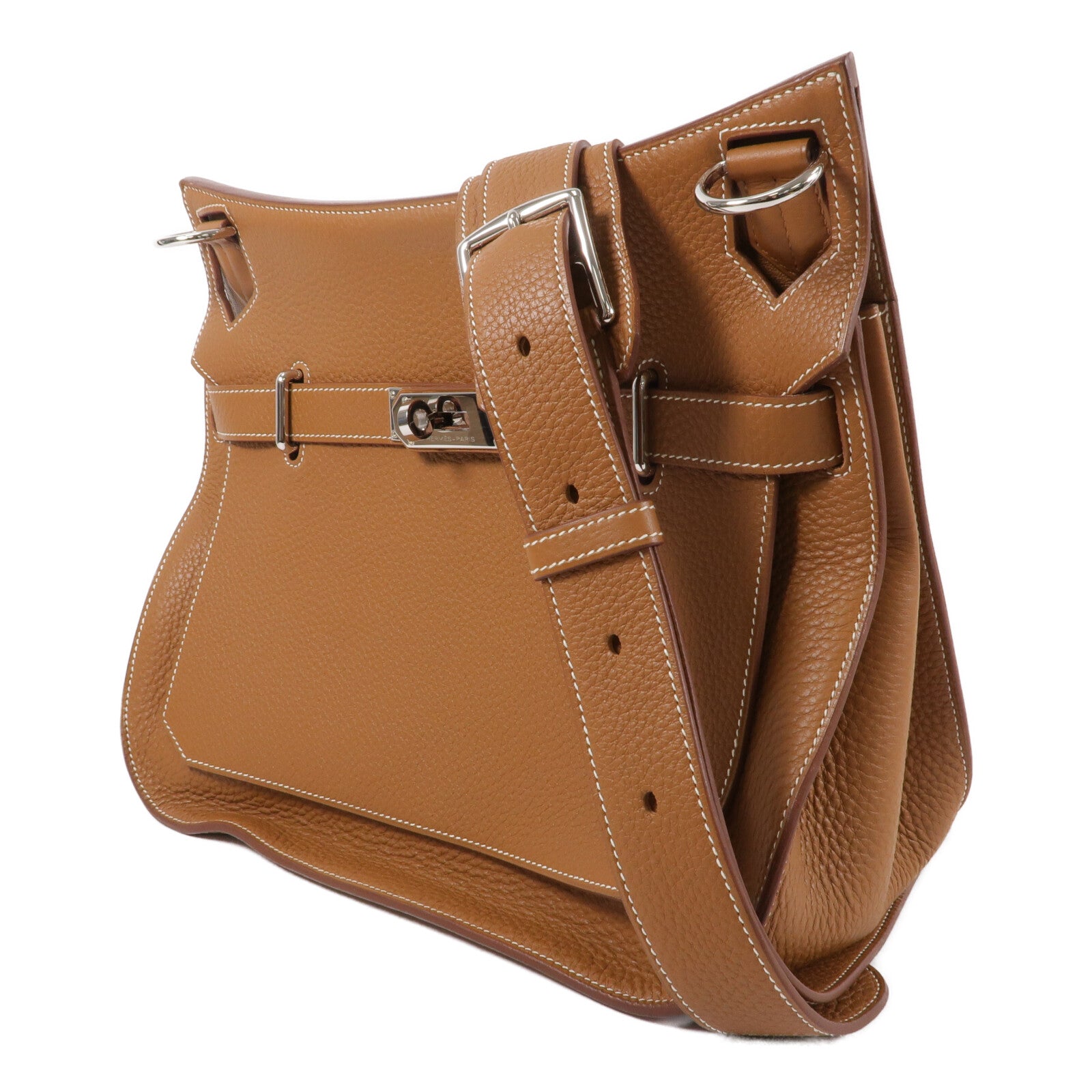 HERMES Togo皮革Jypsiere 34肩背袋Gold