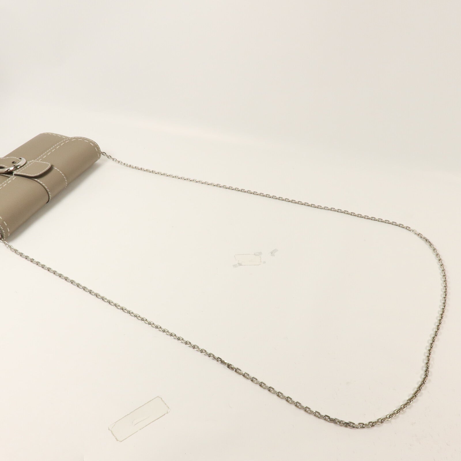 Delvaux 牛皮皮革Brillant Long Wallet Chain鏈帶肩背袋