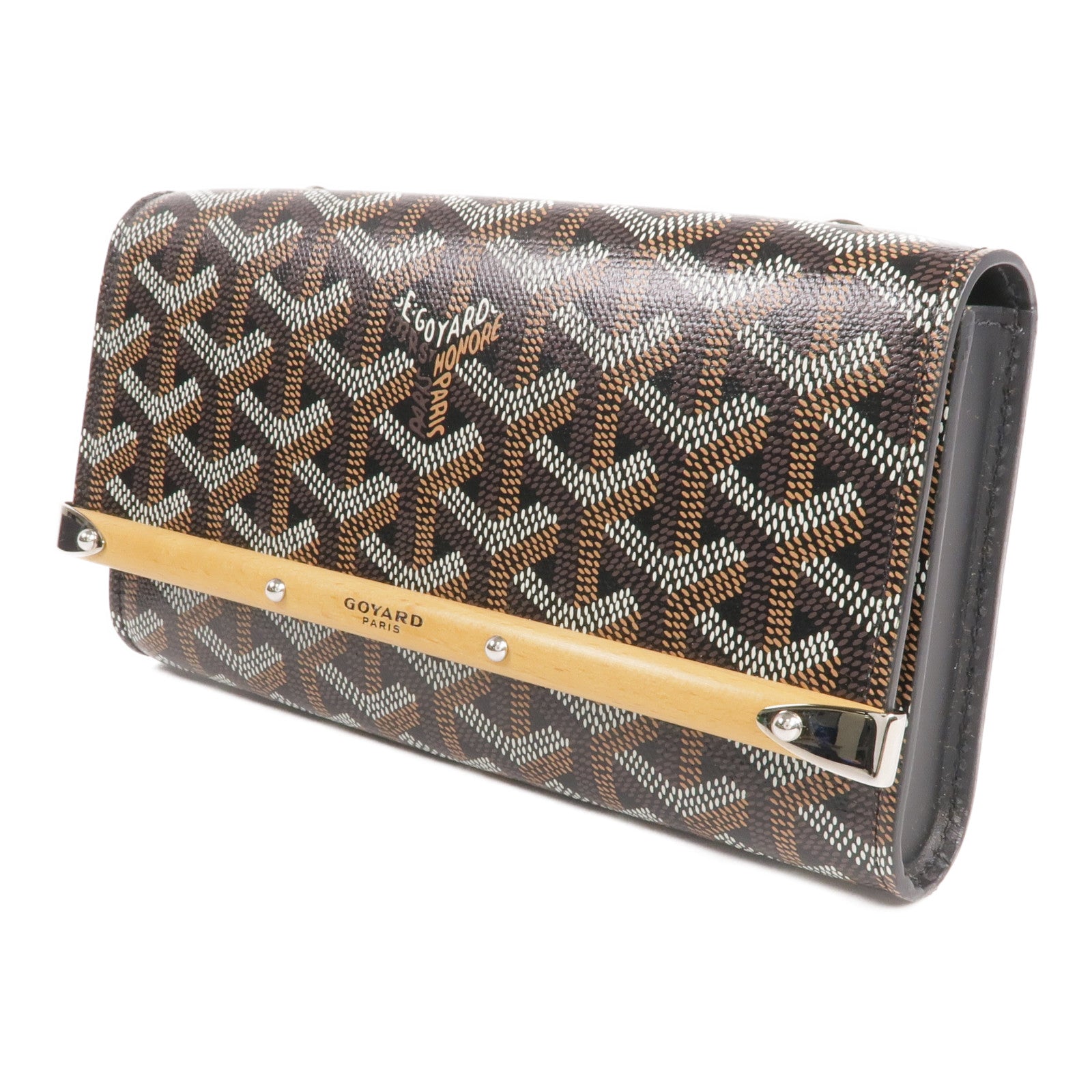 GOYARD 塗層帆布Monte Carlo Mini Case Pouch銀扣手拿包