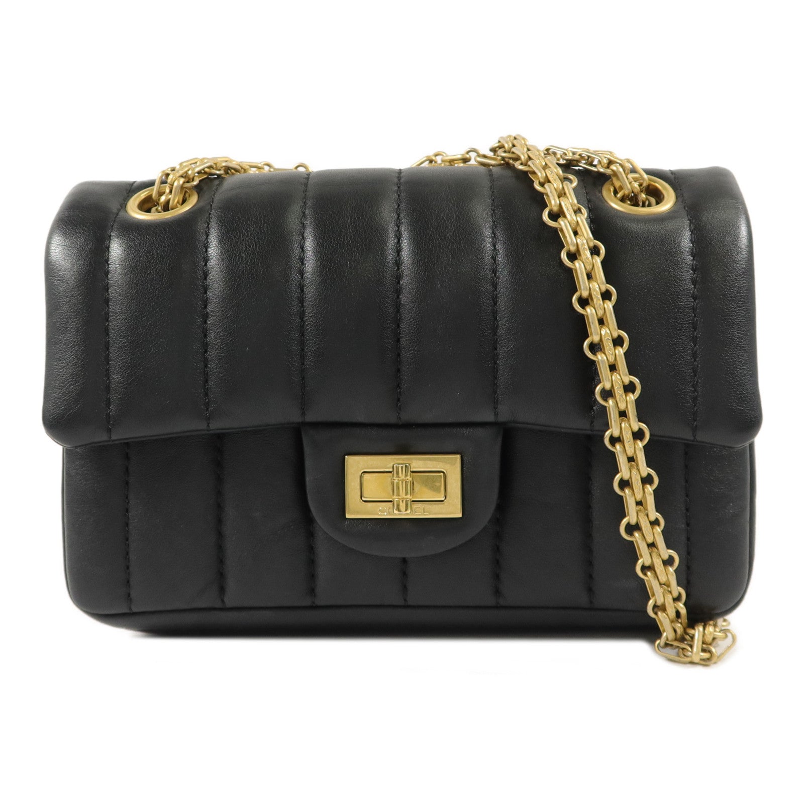 CHANEL 羊皮皮革2.55 Mini Chain Shoulder Bag鏈帶肩背袋