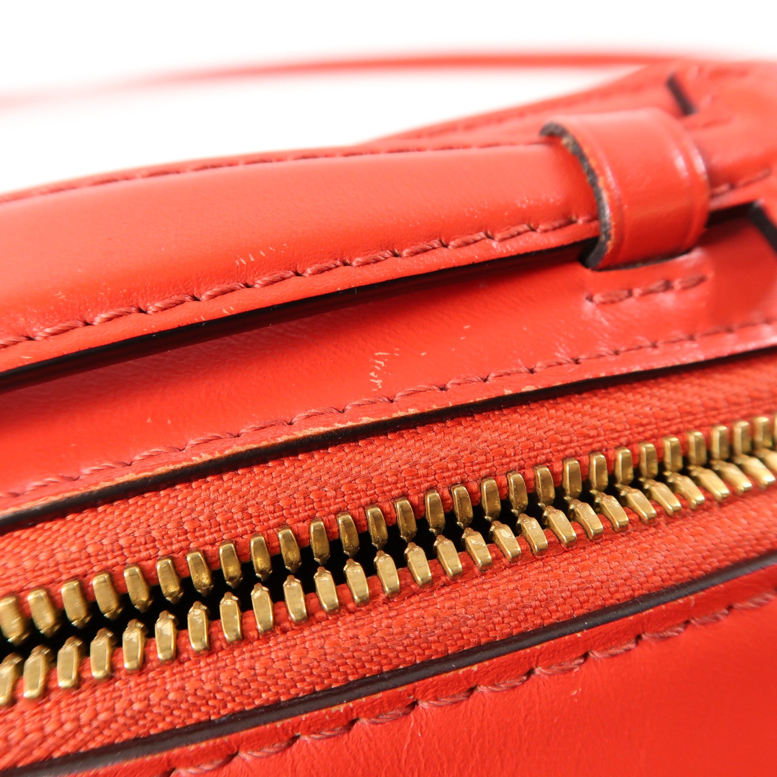 LOUIS VUITTON Monogram Saintonge金扣手挽肩背兩用袋棕色/紅色