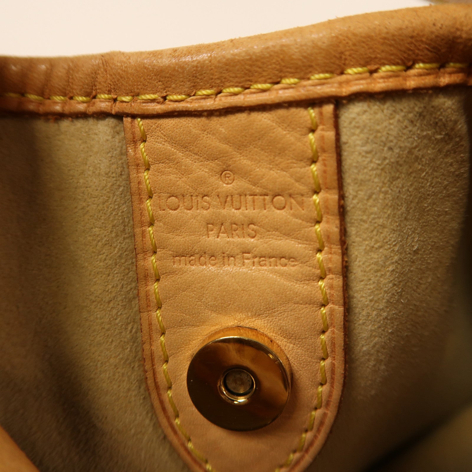 LOUIS VUITTON【激減優惠】 Damier Azur Galliera GM金扣肩背袋白色