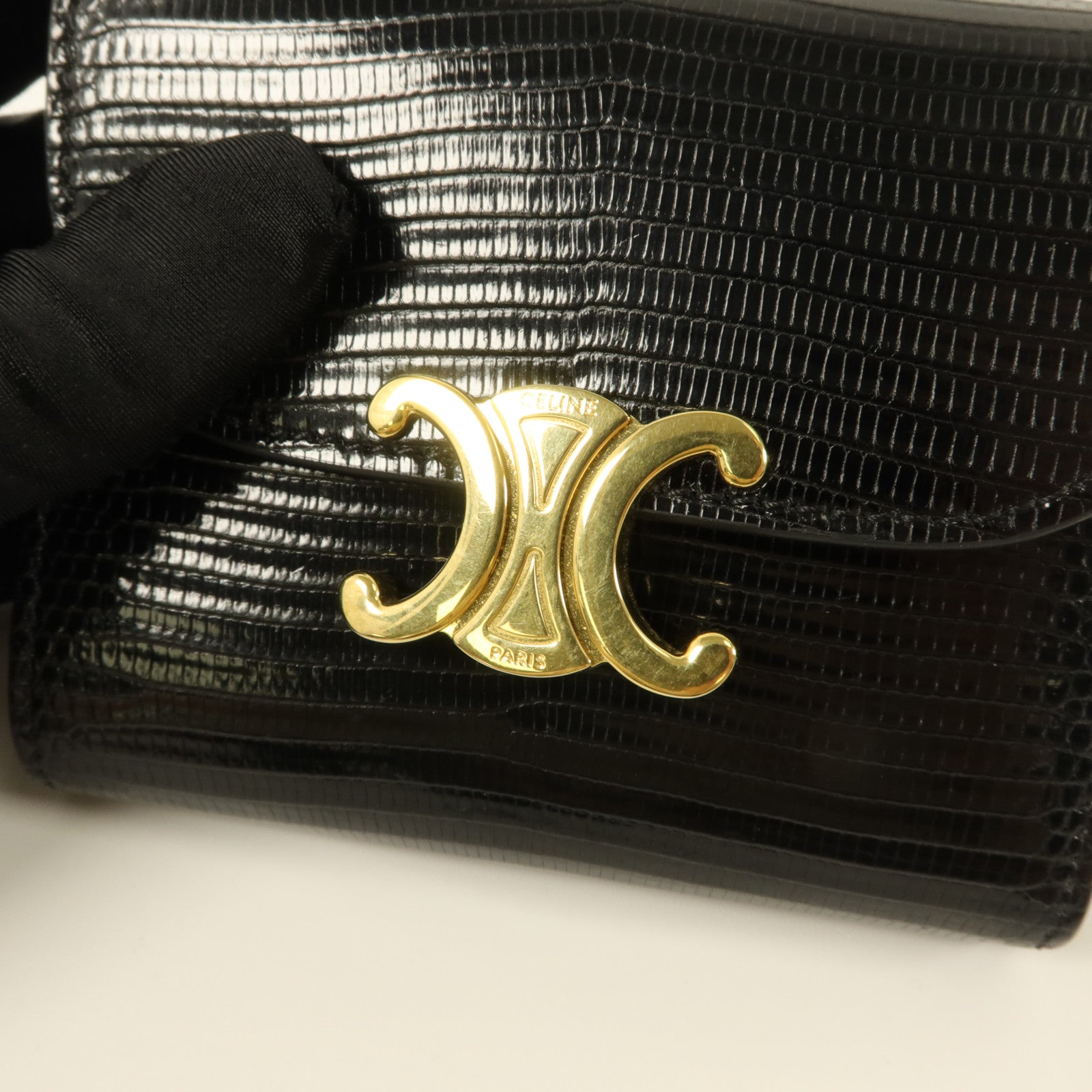 CELINE 蜥蝪皮革Triomphe Trifold Wallet錢包