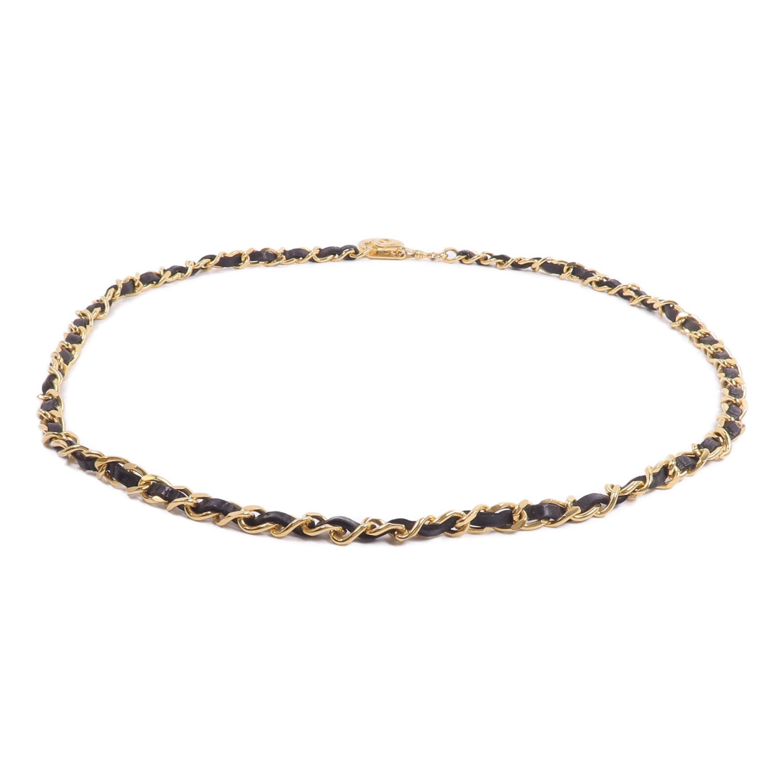 CHANEL 牛皮皮革/金屬Belt Chain皮帶