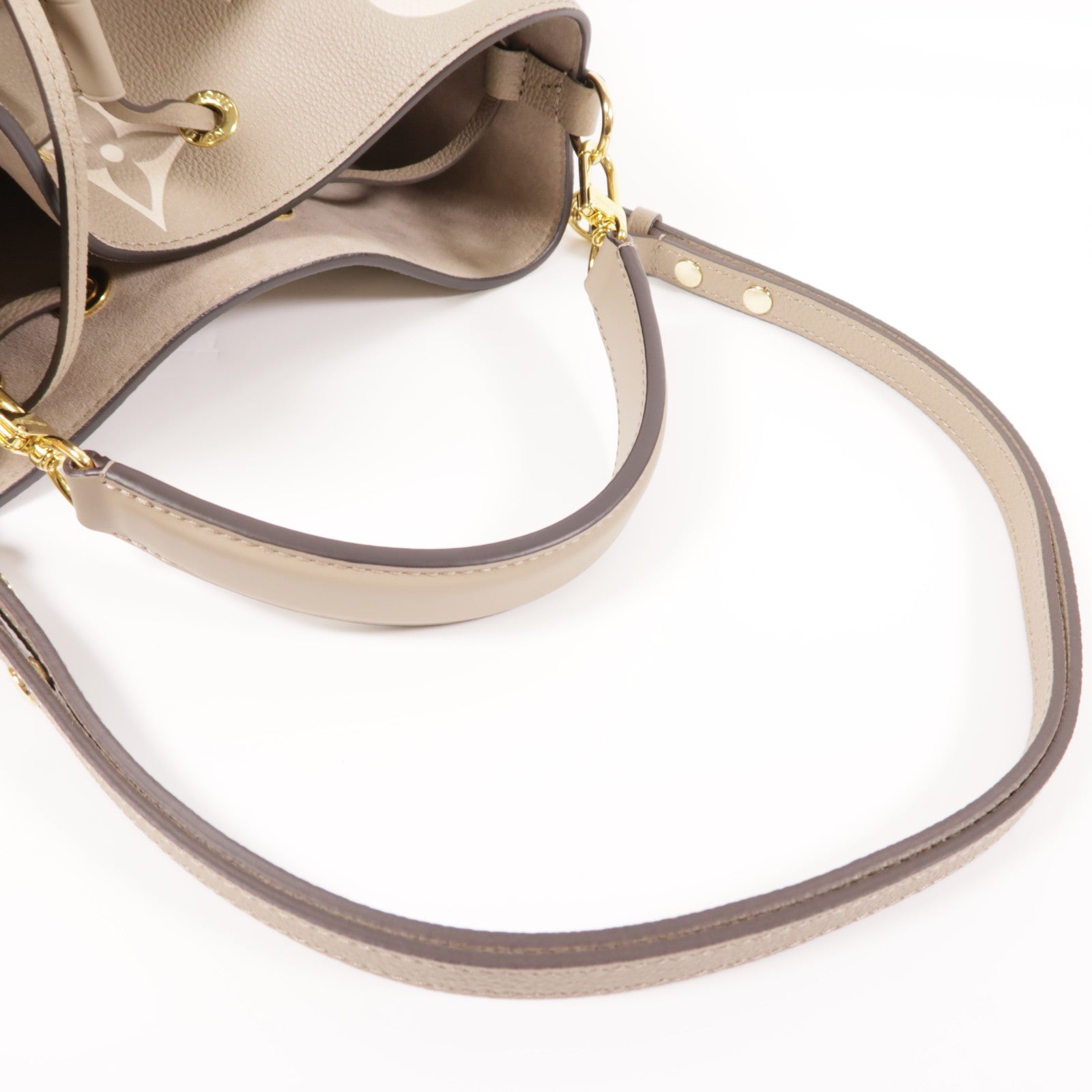 LOUIS VUITTON Monogram Empreinte NeoNoe MM金扣手挽肩背兩用袋